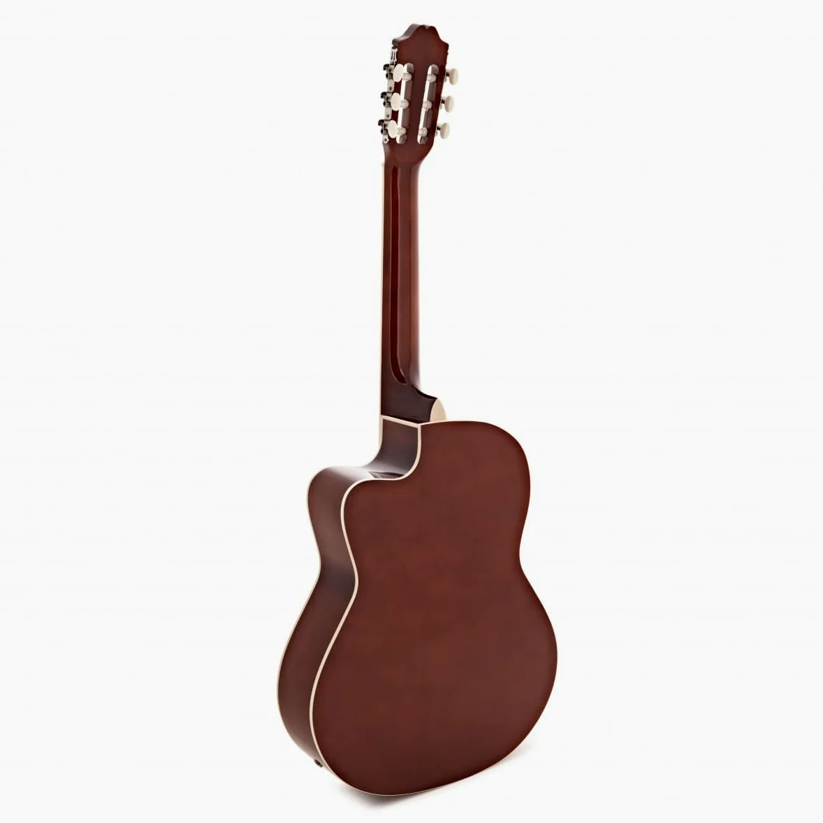 Chitarra classica Deluxe Cutaway Singolo di Gear4music, Naturale | Cutaway Singolo per Accesso ai Tasti Alti, Corpo Abete e Tiglio dal Tono Ricco e Deciso, Corde di Nylon Morbide, Naturale
