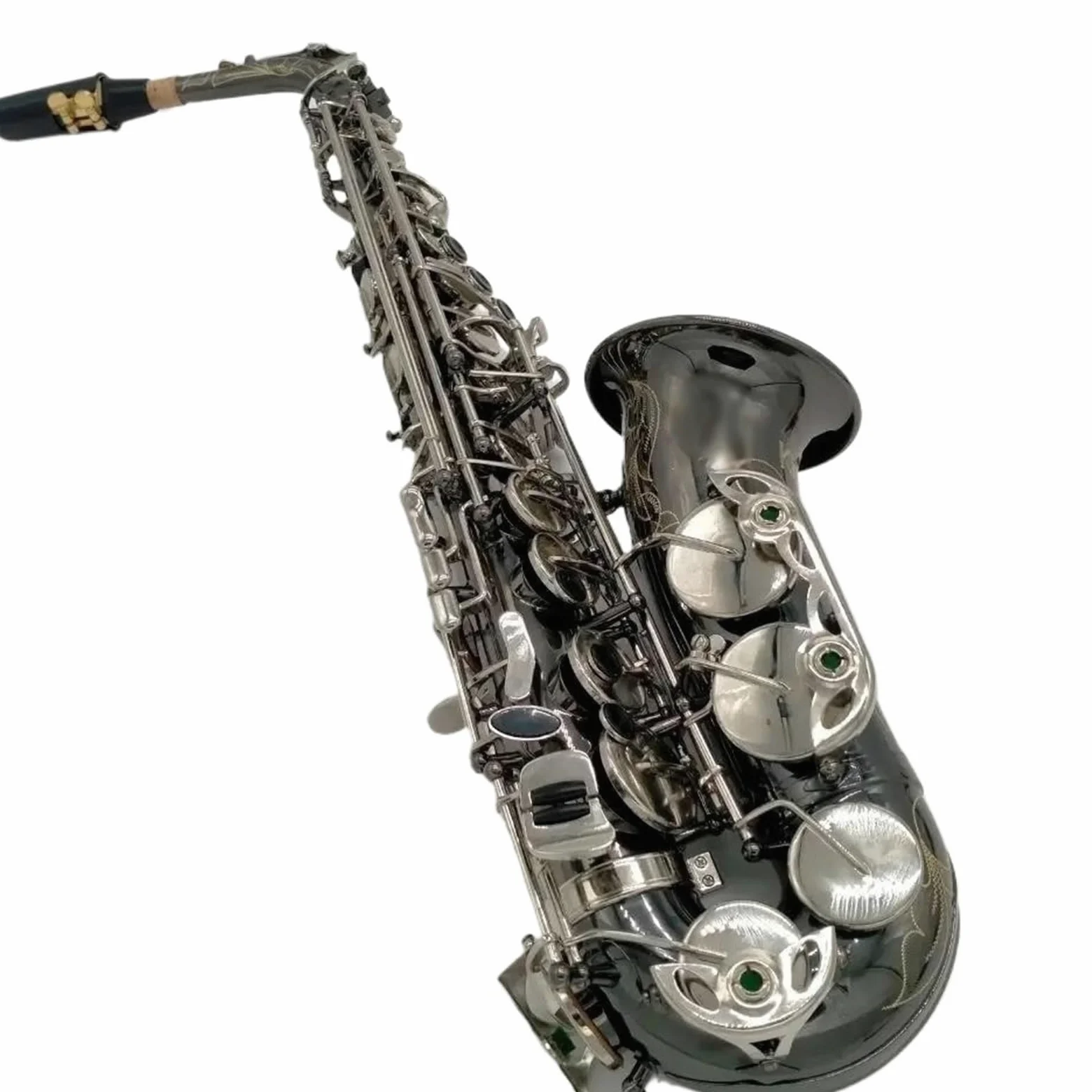 sassofono Sassofono Contralto Tedesco Strumento Musicale In Ottone Con Sax Contralto In Lega Di Nichel Nero Nero Con Custodia (Color : High-end bag)
