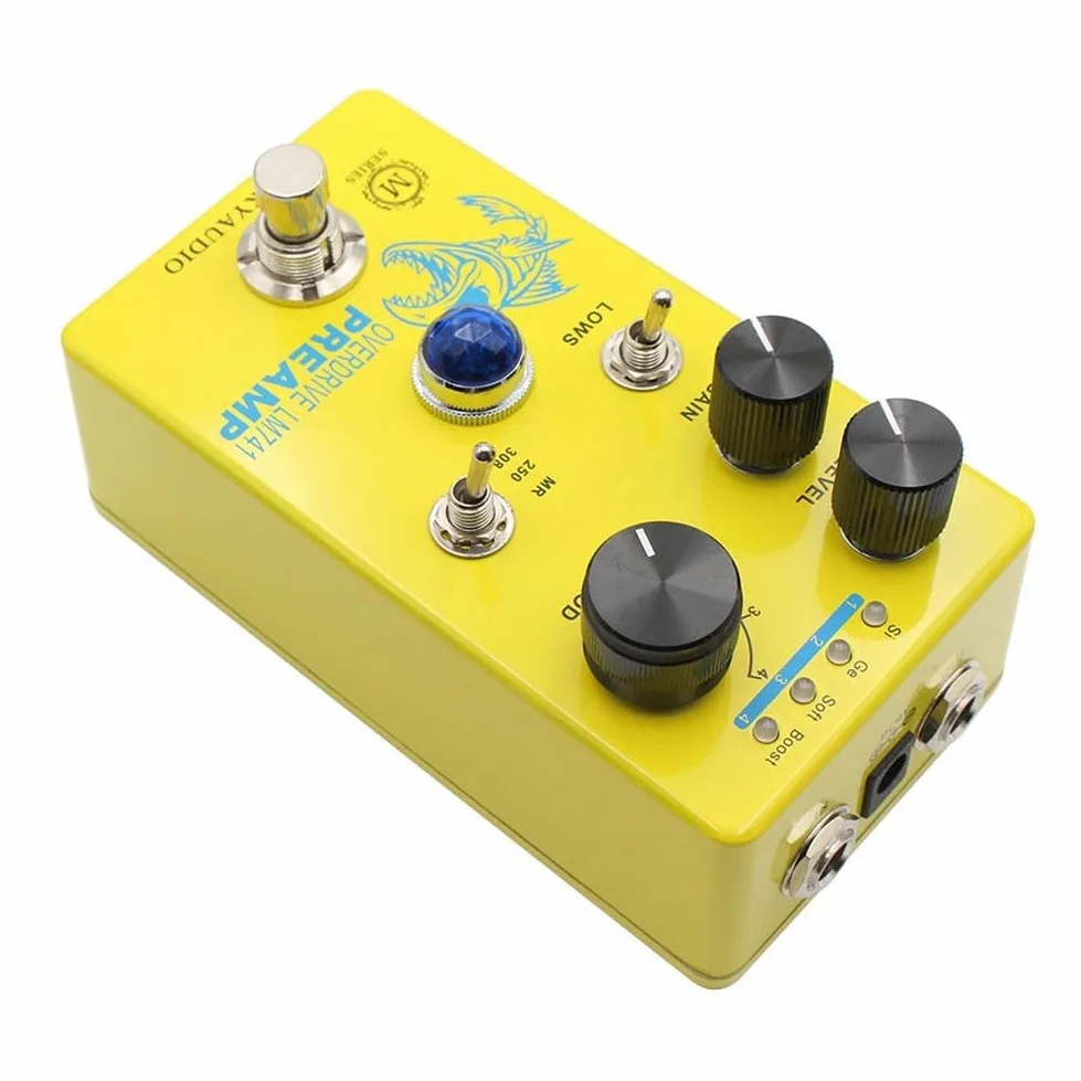 Pedale di distorsione per chitarra elettrica per mosky Overdrive Preamp 4 impostazioni Tone Shape Button Switch Modern Drive Sound Stage Studio 300g