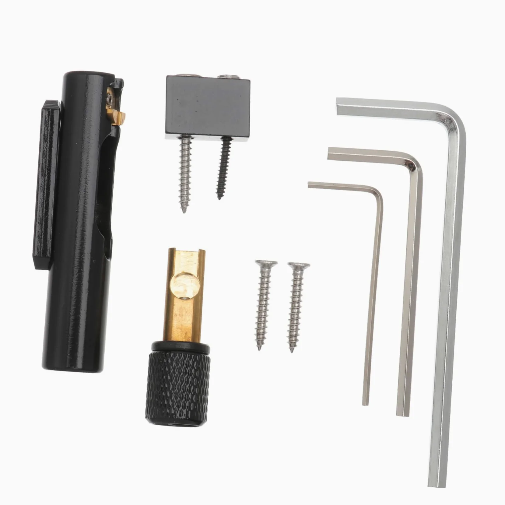 Ponte senza Testa per Basso Ga1121 Nero 5 Corde Metallo | Ricambio per Bassi e Chitarre Elettriche, Modello Ga1121, Facile da Usare, Set Singolo Rotondo