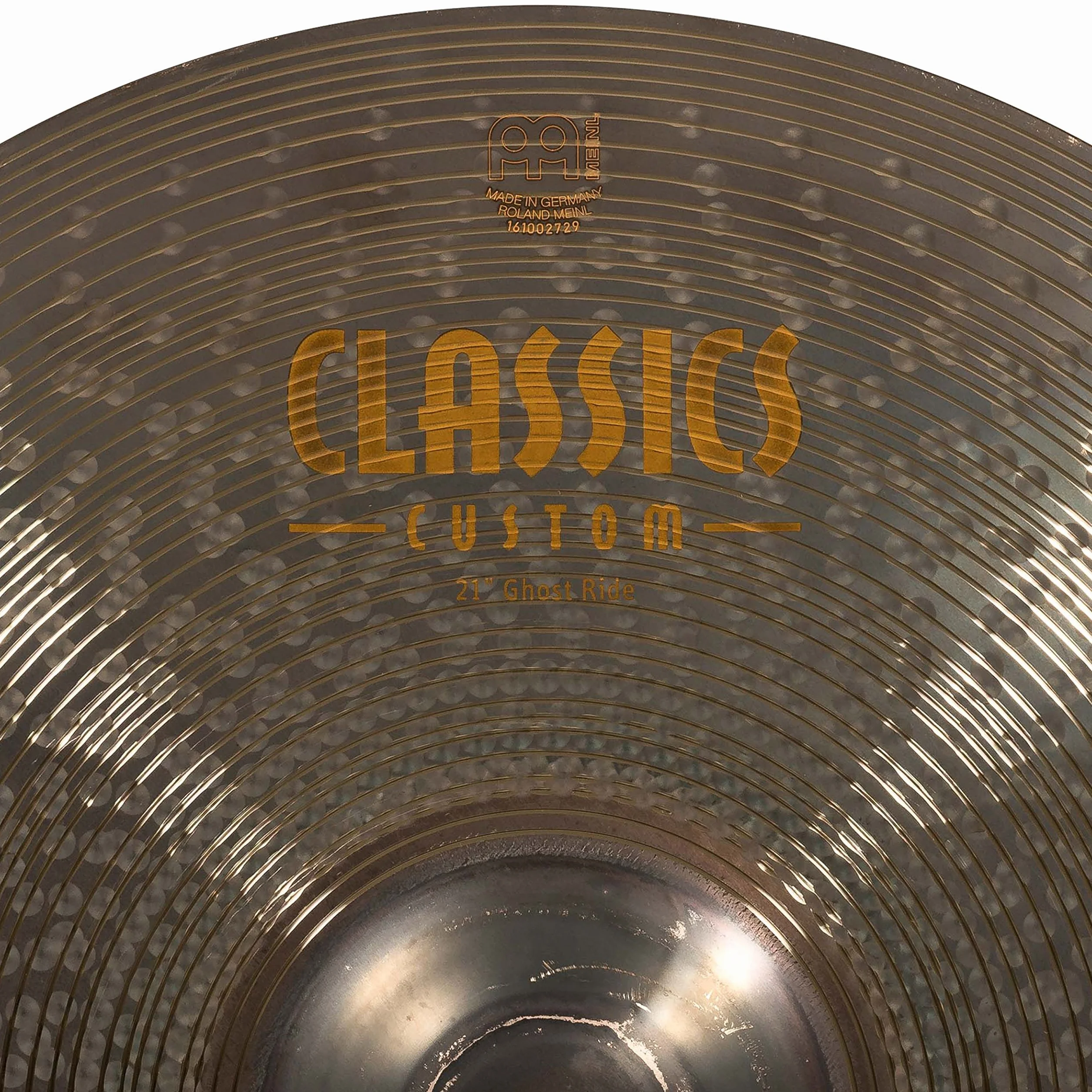 Meinl Cymbals Classics Custom Brilliant Brann Dailor Piatto Ghost Ride 21 pollici (53,34cm) per Batteria - Bronzo B12, Finitura Brillante, Prodotto in Germania (CC21GR)