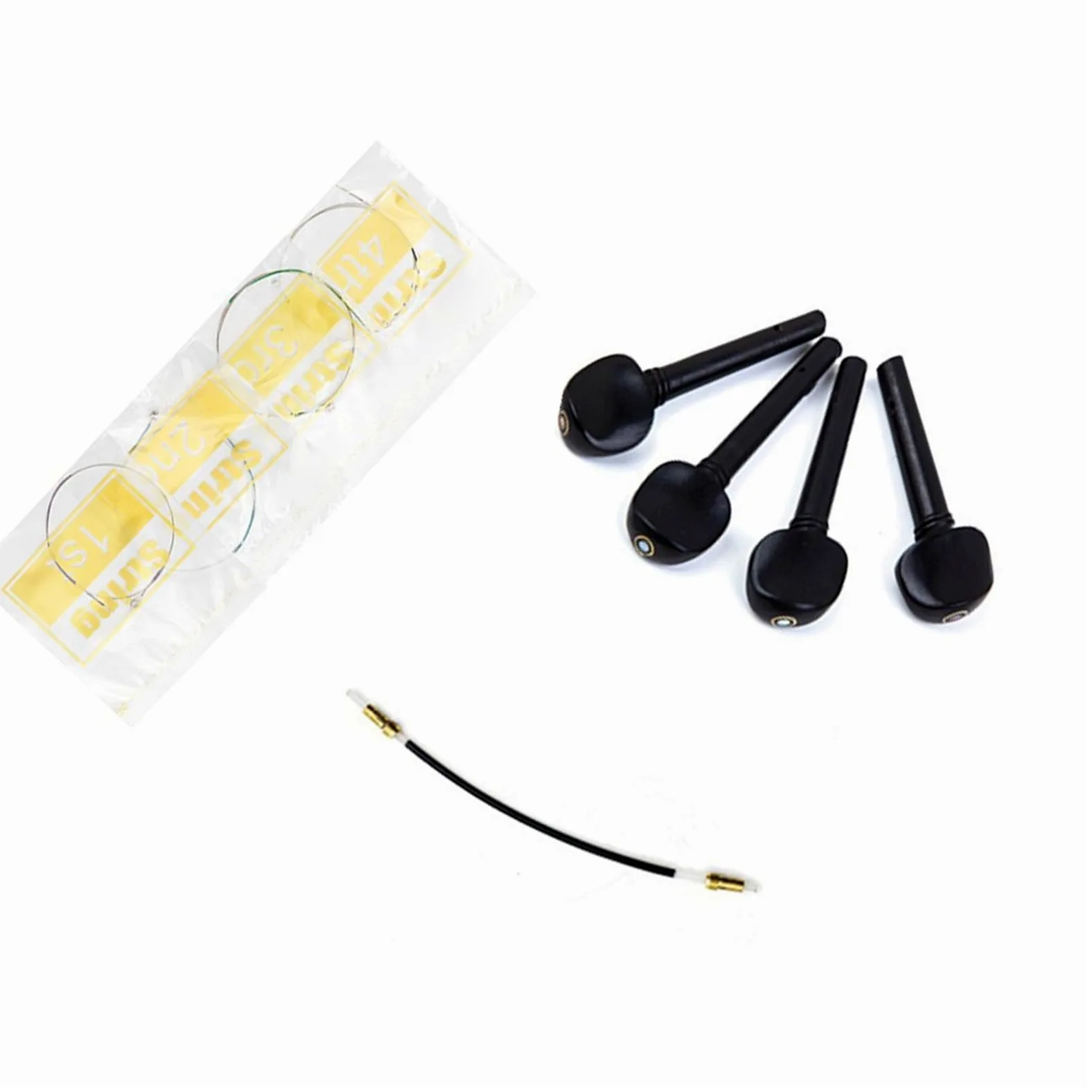pezzi di ricambio per violino Set di tre pezzi per violino Corde Pioli in ebano Corda per coda Set per violino Accessori per strumenti musicali