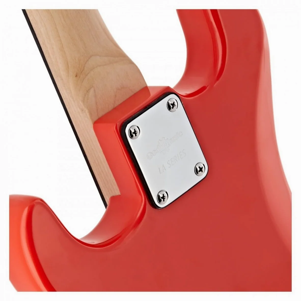 Gear4music Chitarra Elettrica Junior 3/4 con Amplificatore Rosso | Per giovani musicisti, 3 pickup single coil con selettore a 5 posizioni, ampli 10W con uscita cuffie