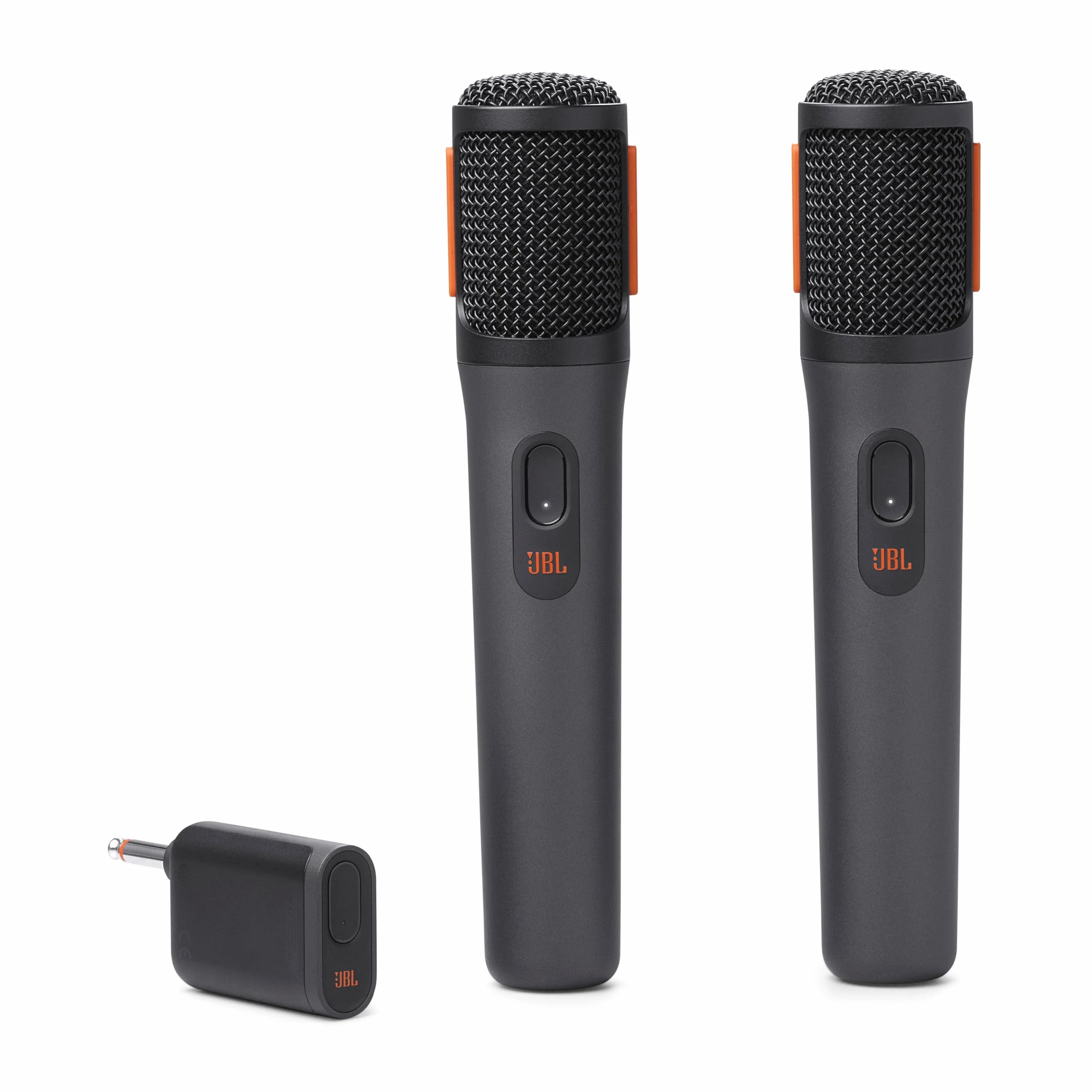 Set di Microfoni Senza Fili JBL PartyBox 2/Microfono Dinamico Digitale Senza Fili 2,4 GHz/Unidirezionale/Distanza Effettiva Fino a 98,8 piedi (30 m)/Nero JBLPBWIRELESSMIC