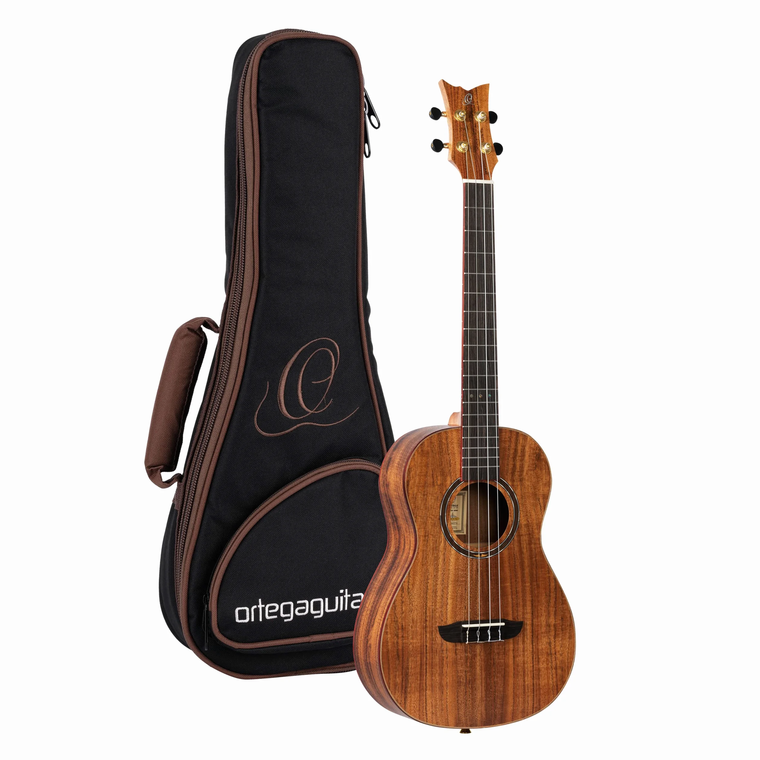 Ortega Guitars Baritone Ukulele Acustico – Timber Series – Gig Bag Inclusa – Acacia, Natural (RUACA-BA)