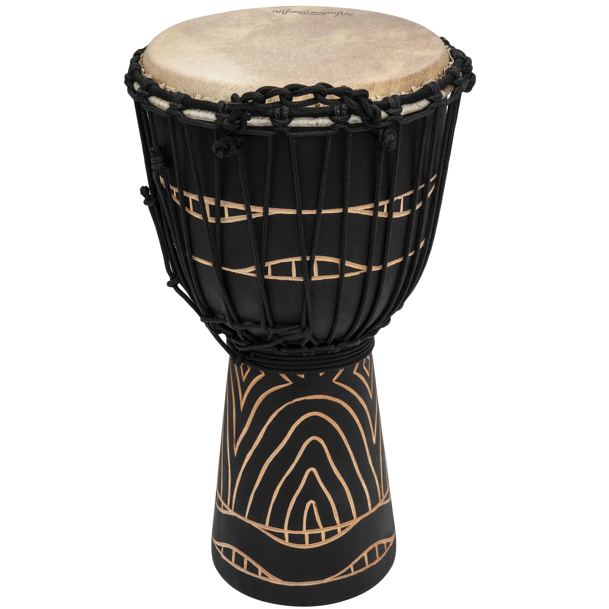 Jammer Swirl MDJ032- Tamburo Djembé 30.5 cm, Nero