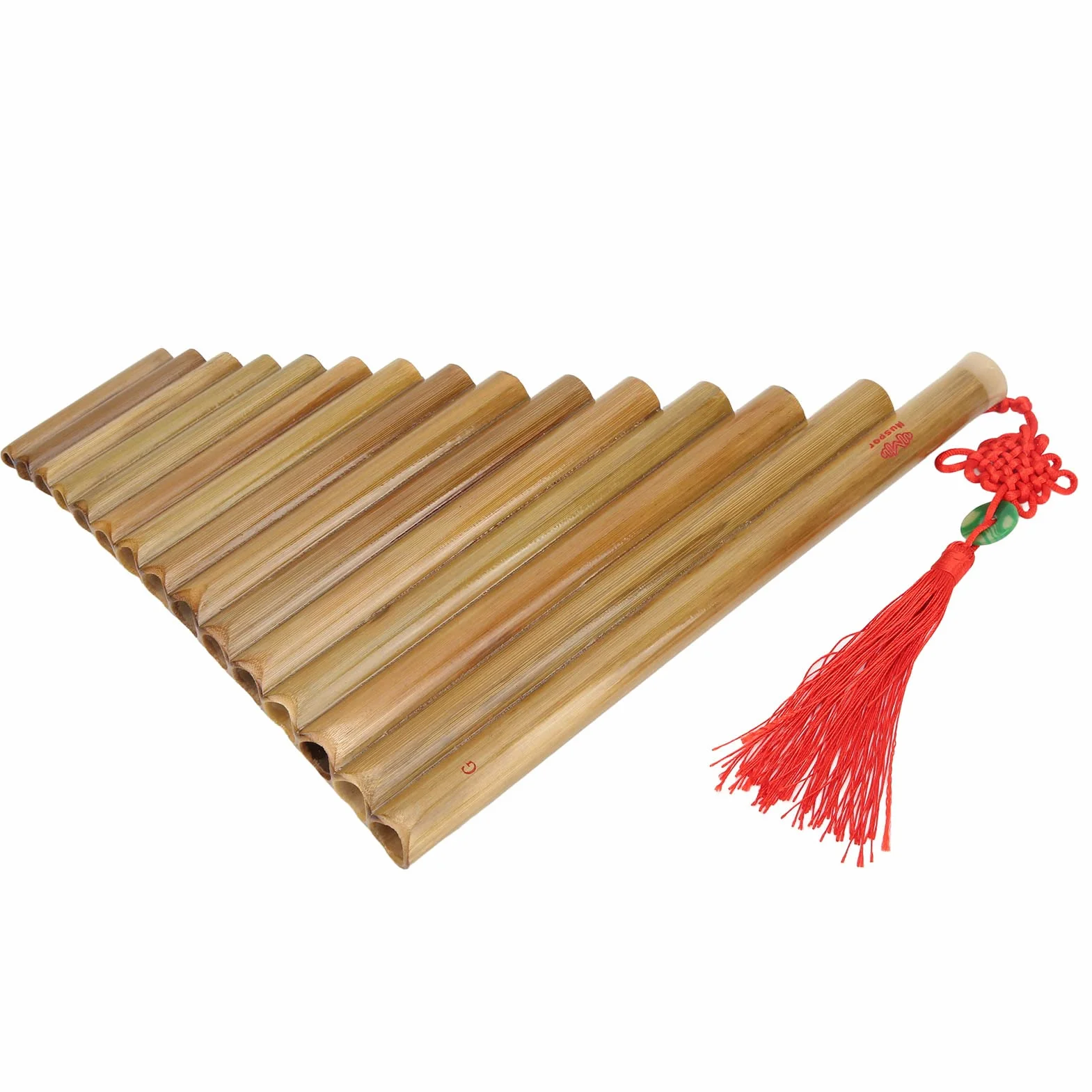 Flauto di pan , flauto di pana ecologico in tasto G per esercitarsi per principianti (mano destra)