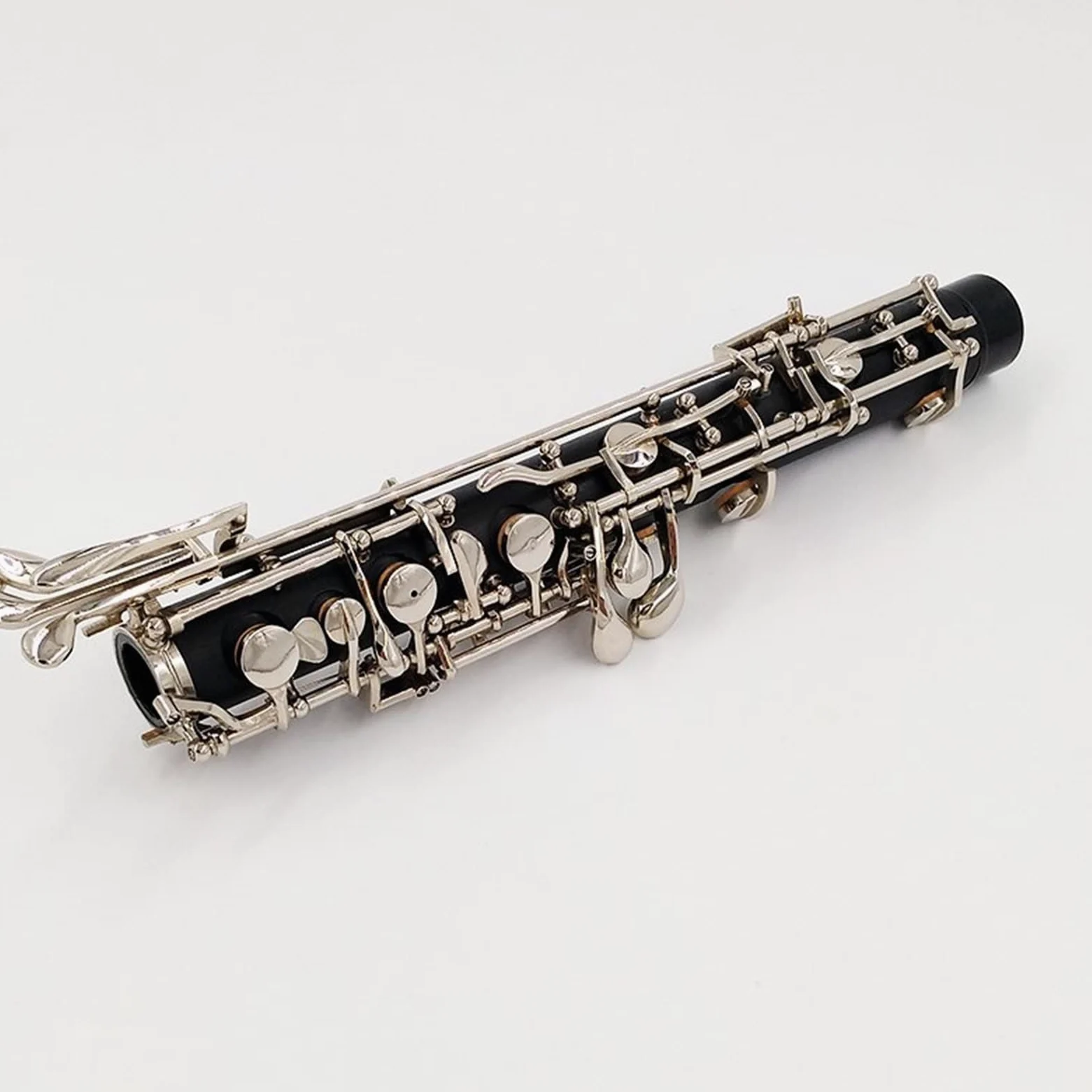 Strumento Oboe Oboe Professionale con Chiave A C Semiautomatico Stile Rame-Nichel Argento/Oro/nichelato Oboe Principiante di Oboe (Color : Nickel-Plating)