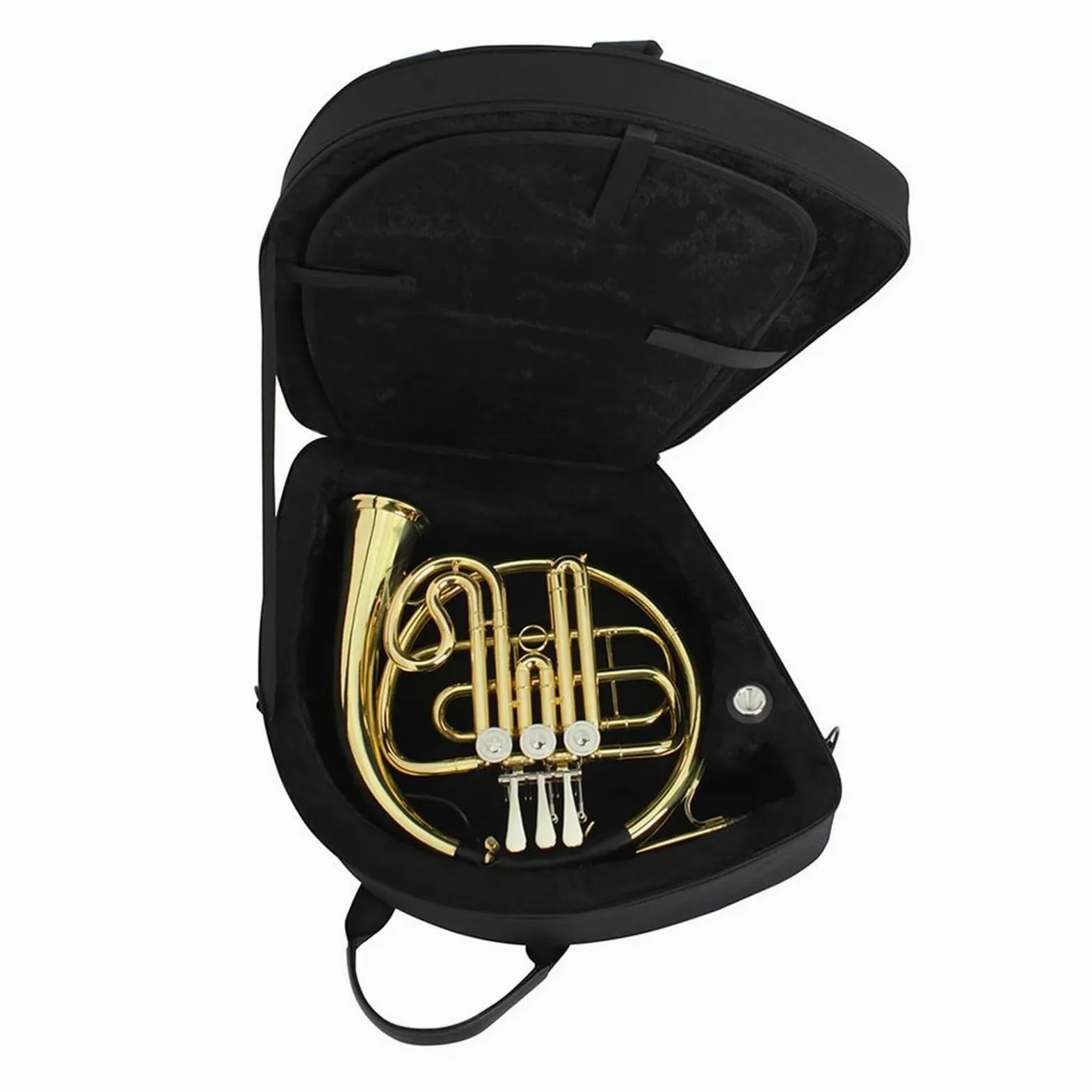 Corno Francese Strumento In Ottone Per Corno Francese In Fa Sib A 3 Tasti Dorato Con Scatola E Spazzola Accessori Per Strumenti