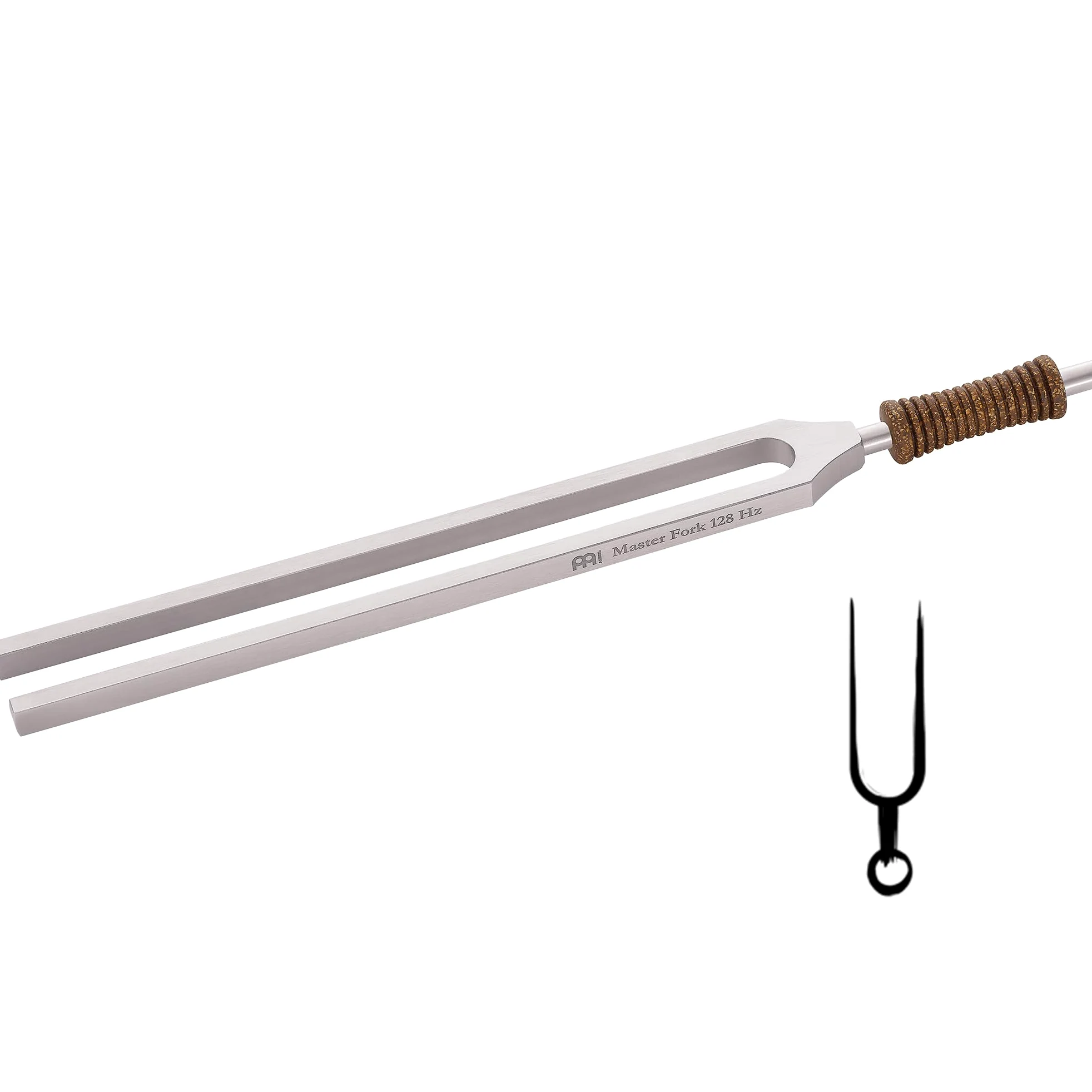 Sonic Energy Planetary Therapy Tuning Fork Master - 128,00 Hz / C3 - Per Terapia del Suono, Yoga e Meditazione - in Acciaio Nichelato con Manico Ergonomico (TTF-128)