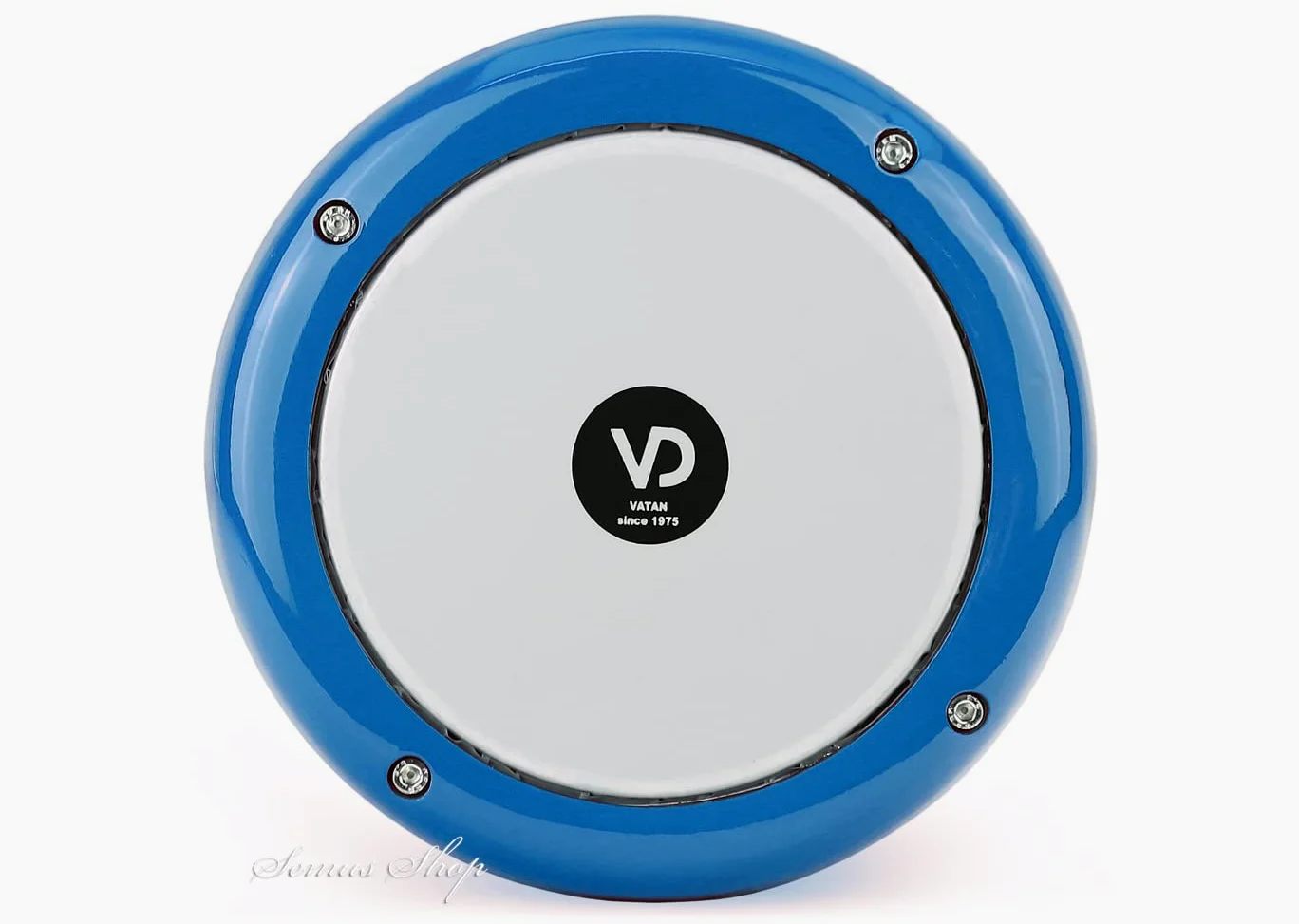 VD Vatan Darbuka - Tamburo orientale per bambini, in alluminio pressofuso inciso a mano, colore: Blu