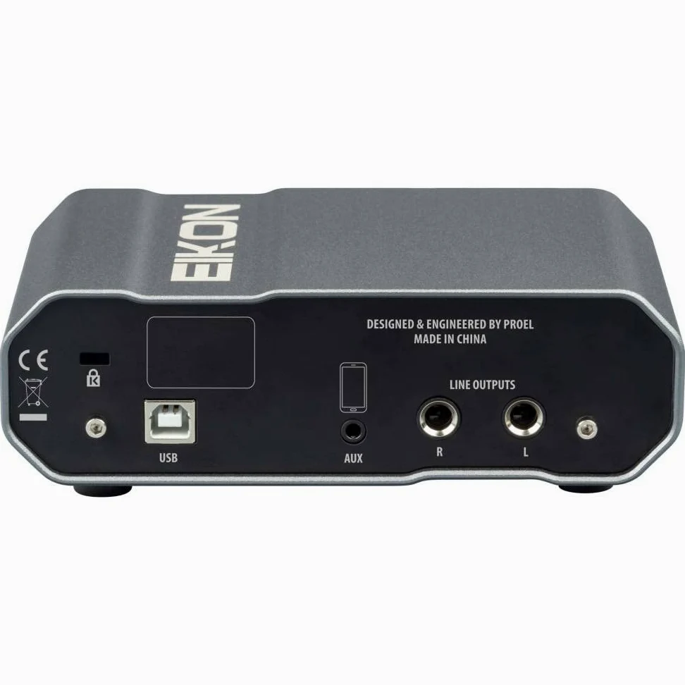 Proel EIKON SBi-PRO - Interfaccia audio USB 2.0 con 2 In & 2 Out, qualità da studio per la registrazione domestica o mobile, lo streaming live o il podcasting