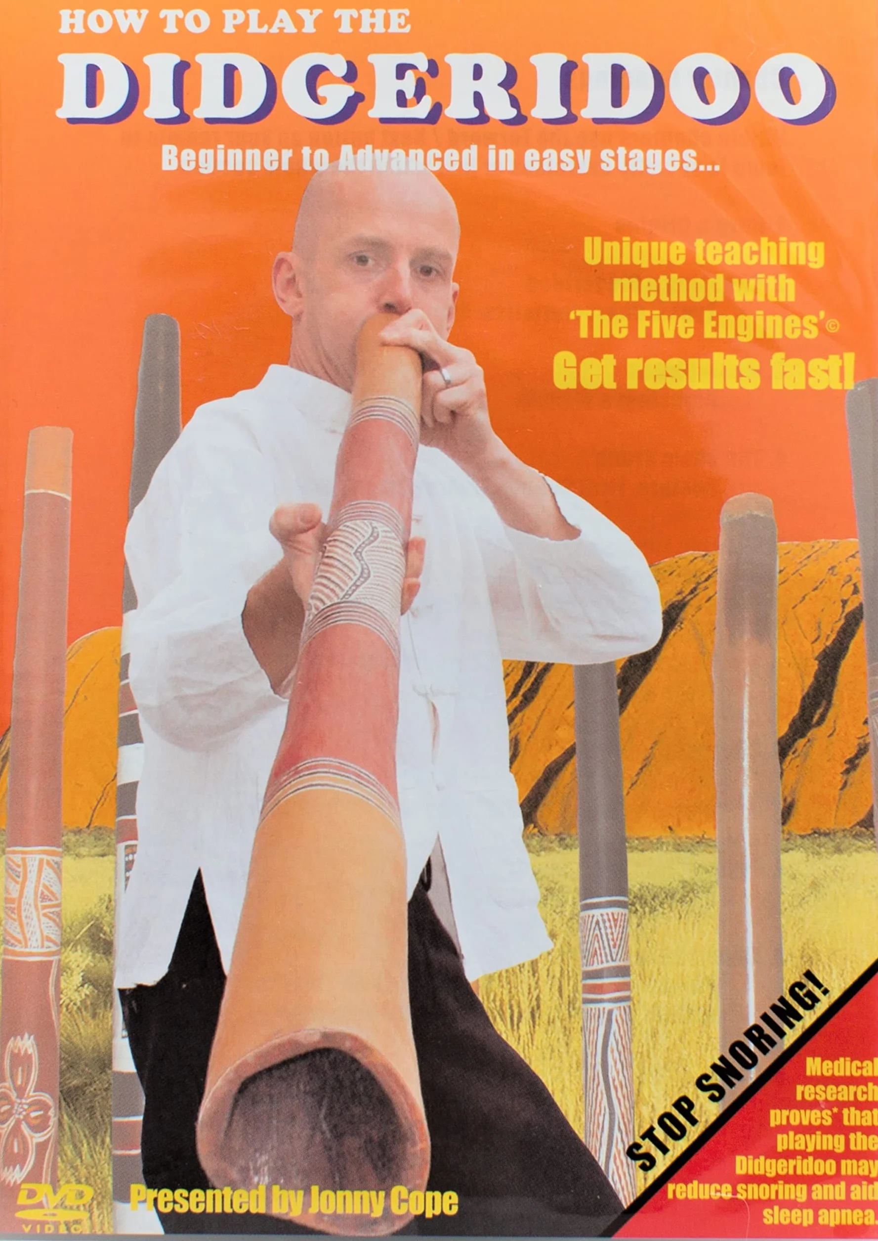 Didgeridoo carved in bambù che include corso online - Cera d'api - Custodia per Didgeridoo - Supporto per didgeridoo