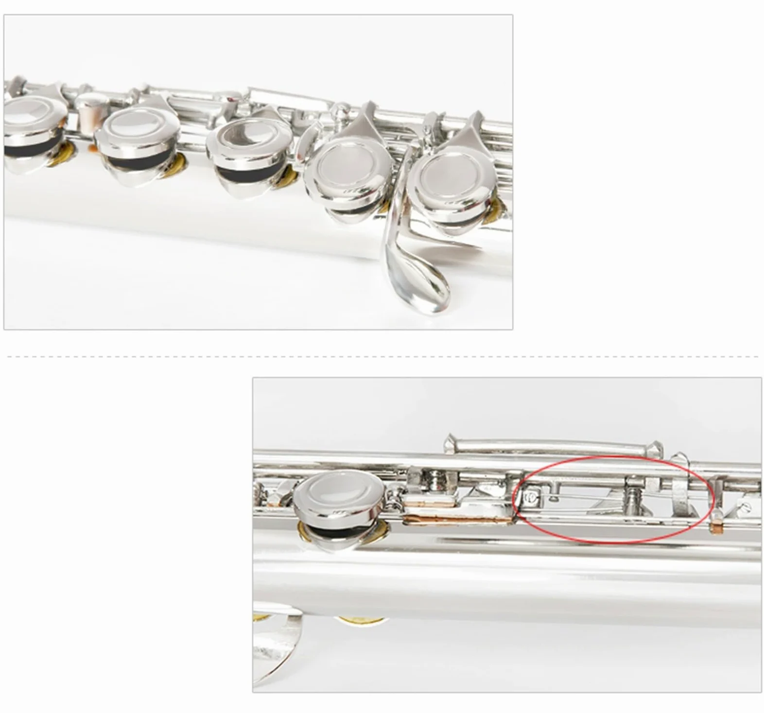 flauto traverso Flauto Curvo Placcato In Argento Flauto A Doppia Testa 16 Fori Tasto E Canzone C Coda Strumento Musicale Placcato In Argento
