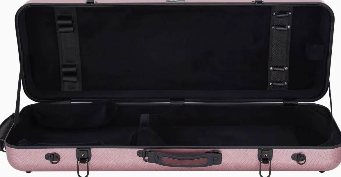 Custodia per Viola Fiberglass 38-43 Oblong special rosso M-case + borsa musicale