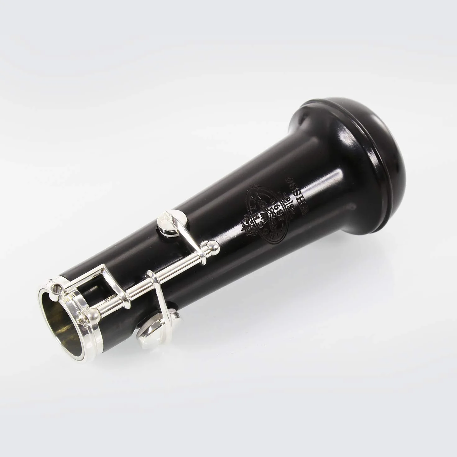 Rochix Oboe WHS36 - Oboe professionale con corpo in legno di ebano placcato argento, tono C semi-automatico, con 2 ance, 1 panno per la pulizia, 1 tampone per oboe, 1 poggia pollice, 1 custodia e