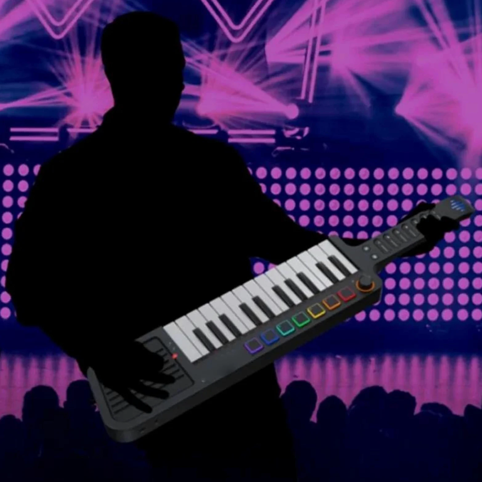 Tastiera Digitale Per Principianti Chitarra Fusion Senza Corde Portatile Intelligente MIDI Multifunzionale Tastiera Stile Spalla Organo Elettronico