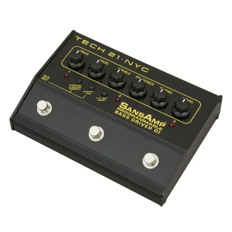 Tech 21 PBDR Preamplificatore a Pedale 3 Canali per Basso, Completamente Programmabile