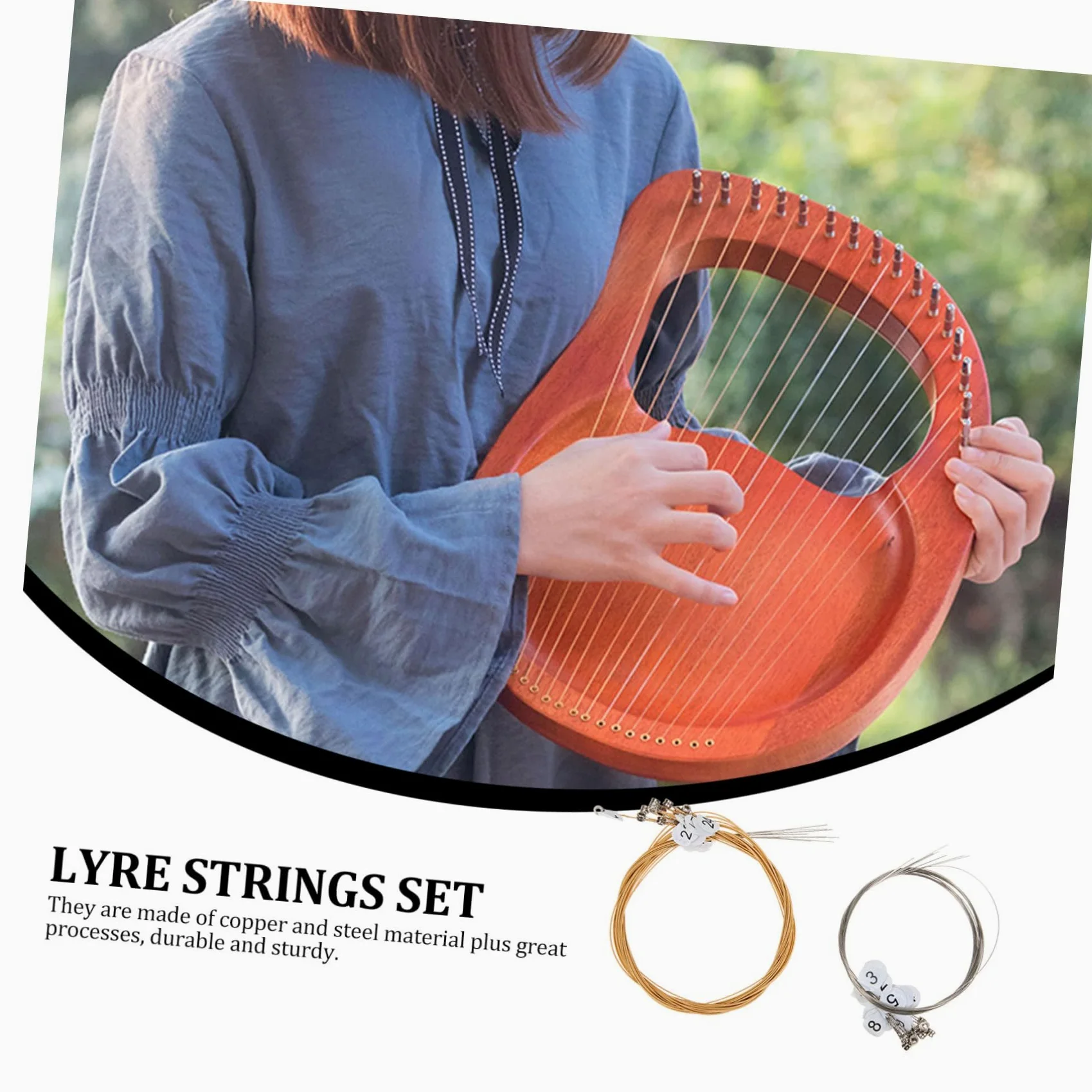 TOYANDONA 4sets Corde Per Lira Metallo Sostituzioni Pratiche Per Strumenti Musicali Accessori Lira Di Alta Qualità