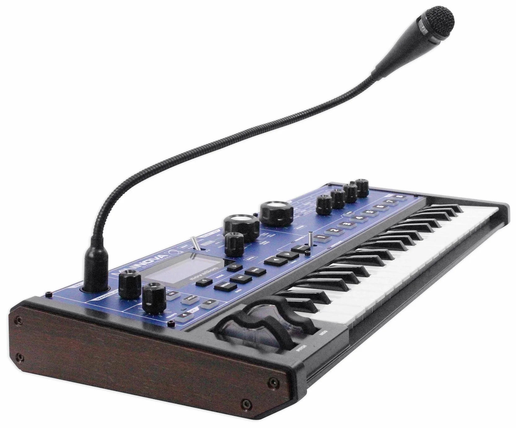 Novation MiniNova, sintetizzatore a modellazione analogica con 37 mini tasti - Mini-synth compatto e potente con effetto vocoder e correttore d'intonazione, 256 suoni integrati e cinque effetti vocali