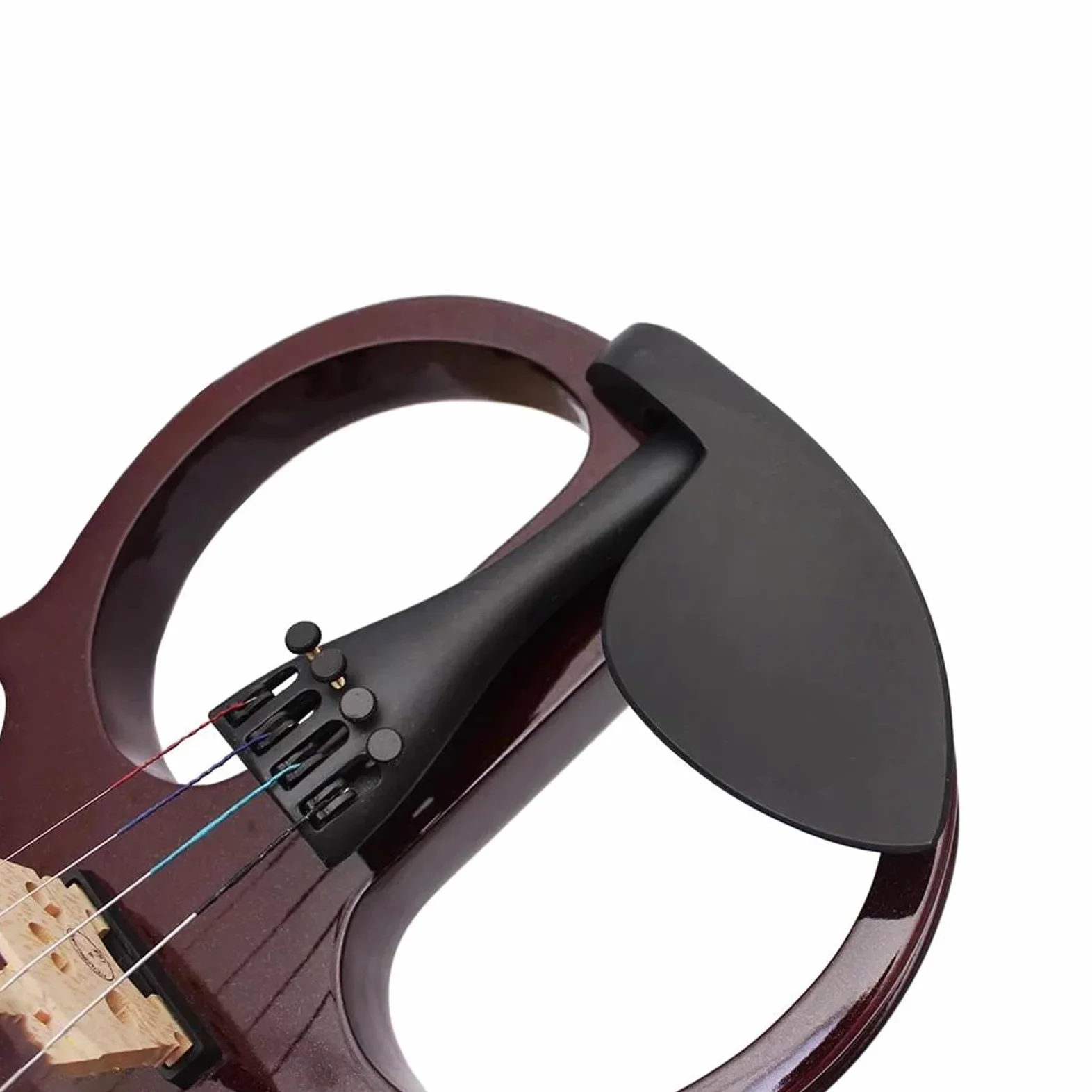 Violino Set Violino elettrico professionale 4/4 strumento a corde di violino silenzioso rosso scuro con custodia cavo per cuffie parti e accessori per violino