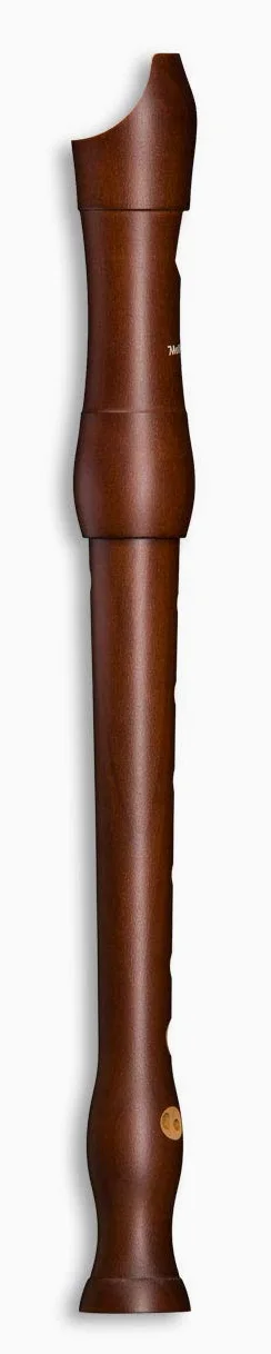 Mollenhauer 1042d - Flauto dolce soprano per studenti, modello barocco, con doppio foro, in legno di pero scuro trattato, borsa in cotone, panno di pulitura in lana, scatoletta con grasso per pulitura, tablatura e manuale di manutenzione [lingua tedesca]