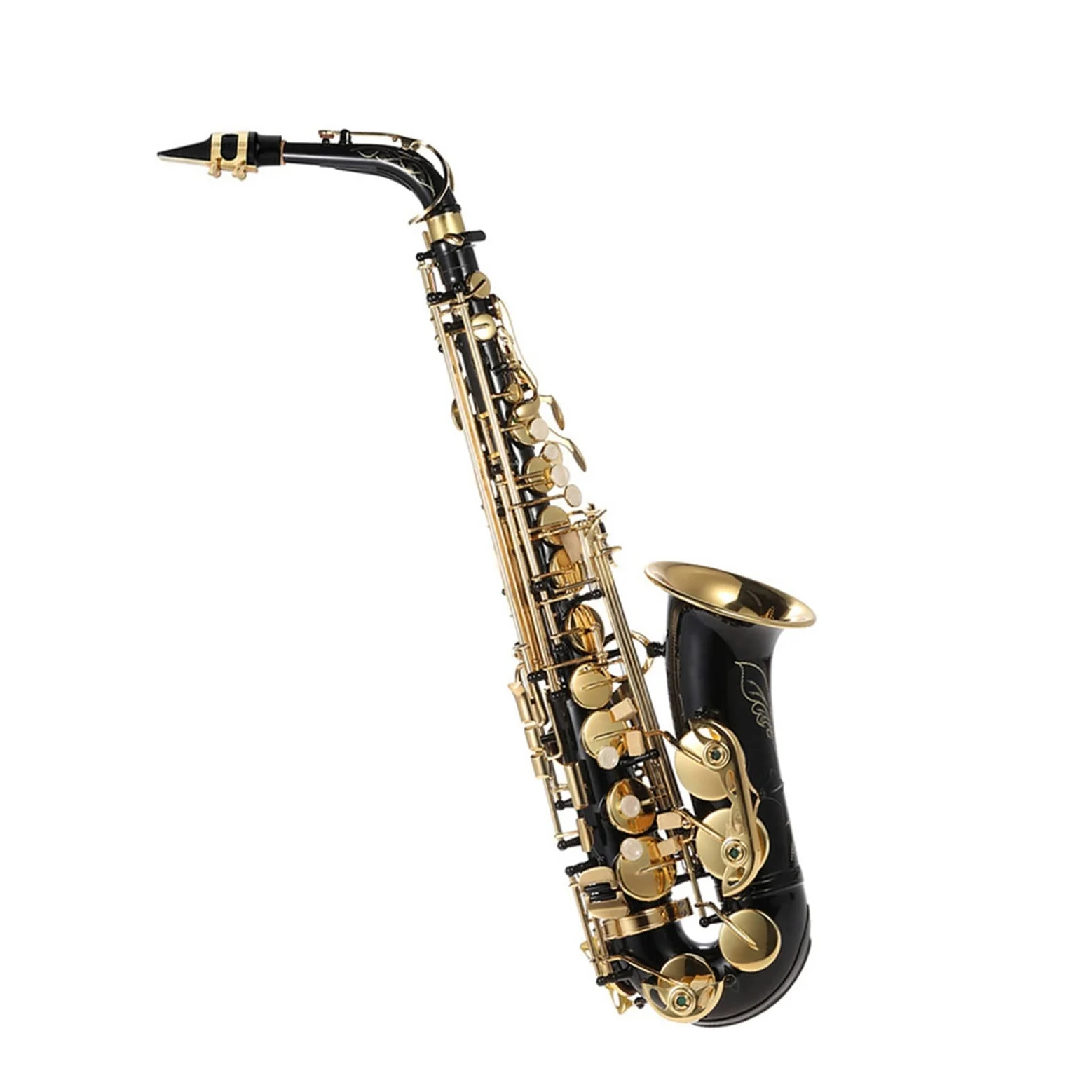 Sassofono MIB Sassofono Contralto Ottone Laccato Oro Mi Piatto Sax Strumento A Fiato Sassofono principiante