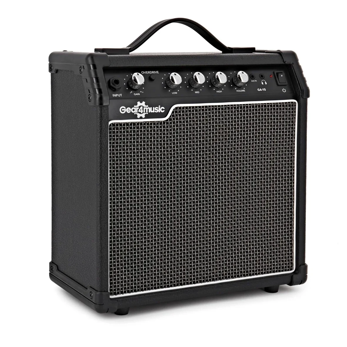 Amplificatore per Chitarra Elettrica da 15 W di Gear4music | Ampli Compatto 15W per Pratica ed Esibizioni, Modella il Tuo Suono con EQ 3 Bande, Leggero