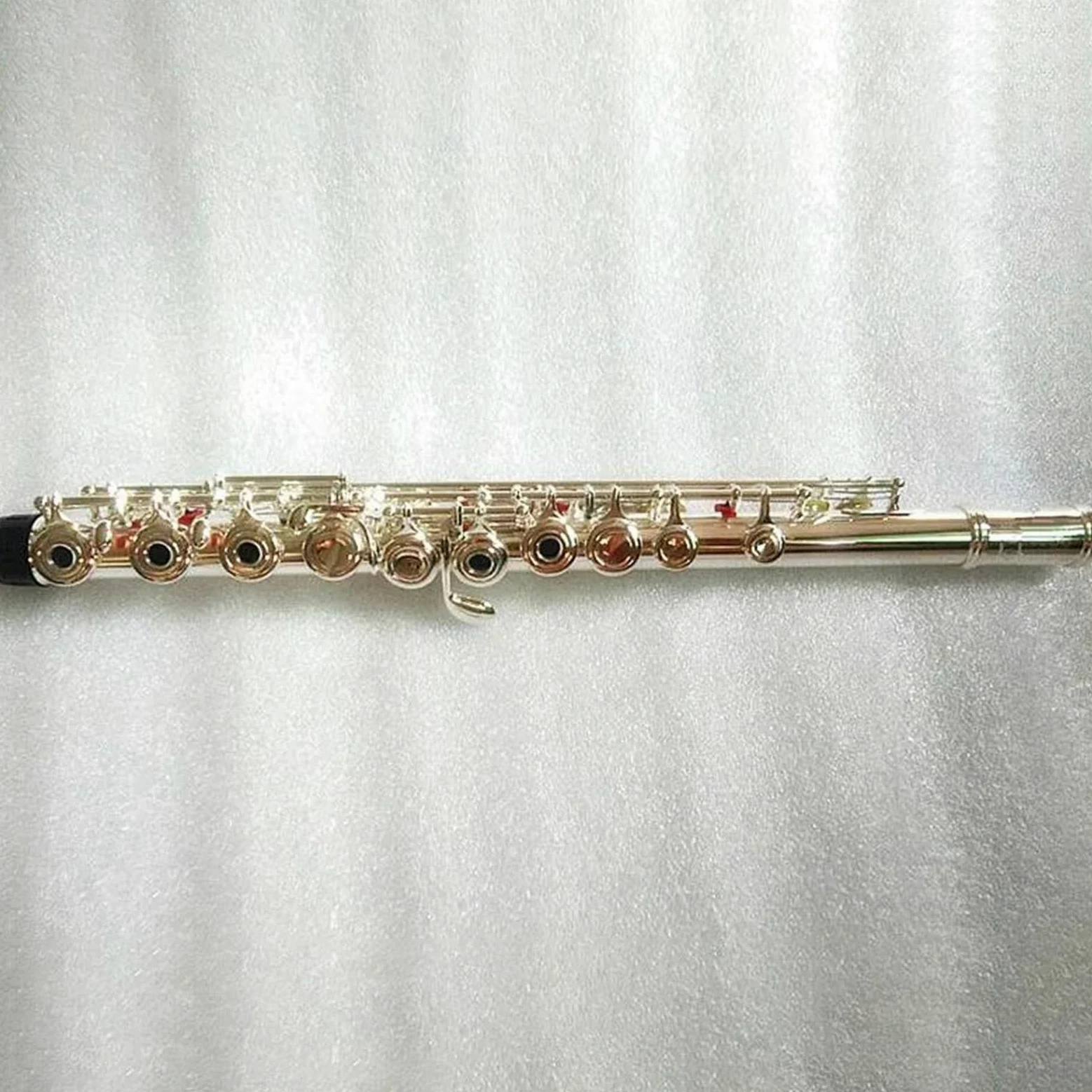 Bocchino Per Flauto In Argento Placcato Argento Con Chiave E A 17 Fori Con Foro Aperto C Tune Flauto Traverso per Principiante