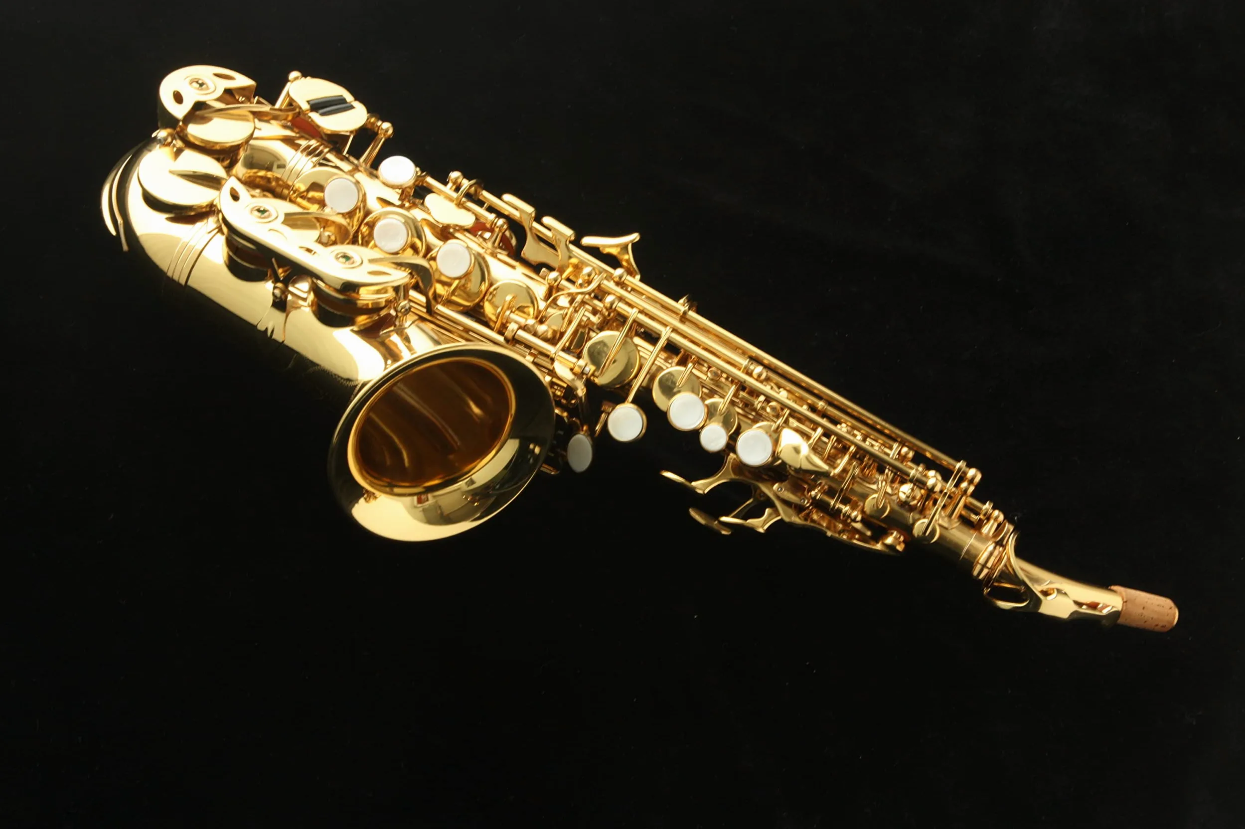 Saxo soprano Curvo Harlem SSC-310 Nuovo! Con astuccio leggero