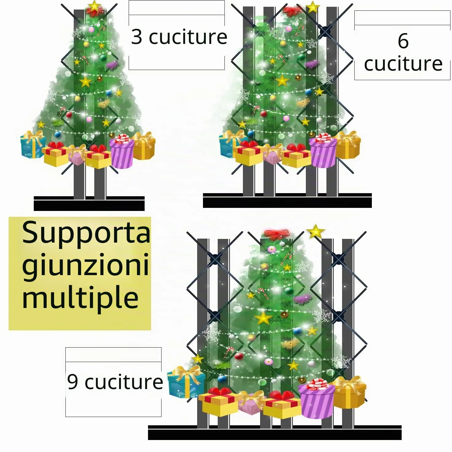 Missyou - Ventilatore con proiettore olografico 3D da 56 cm, supporta App per il cellulare e WiFi fornito con 700 contenuti video, adatto per mostre, centri commerciali, cinema, per il Natale