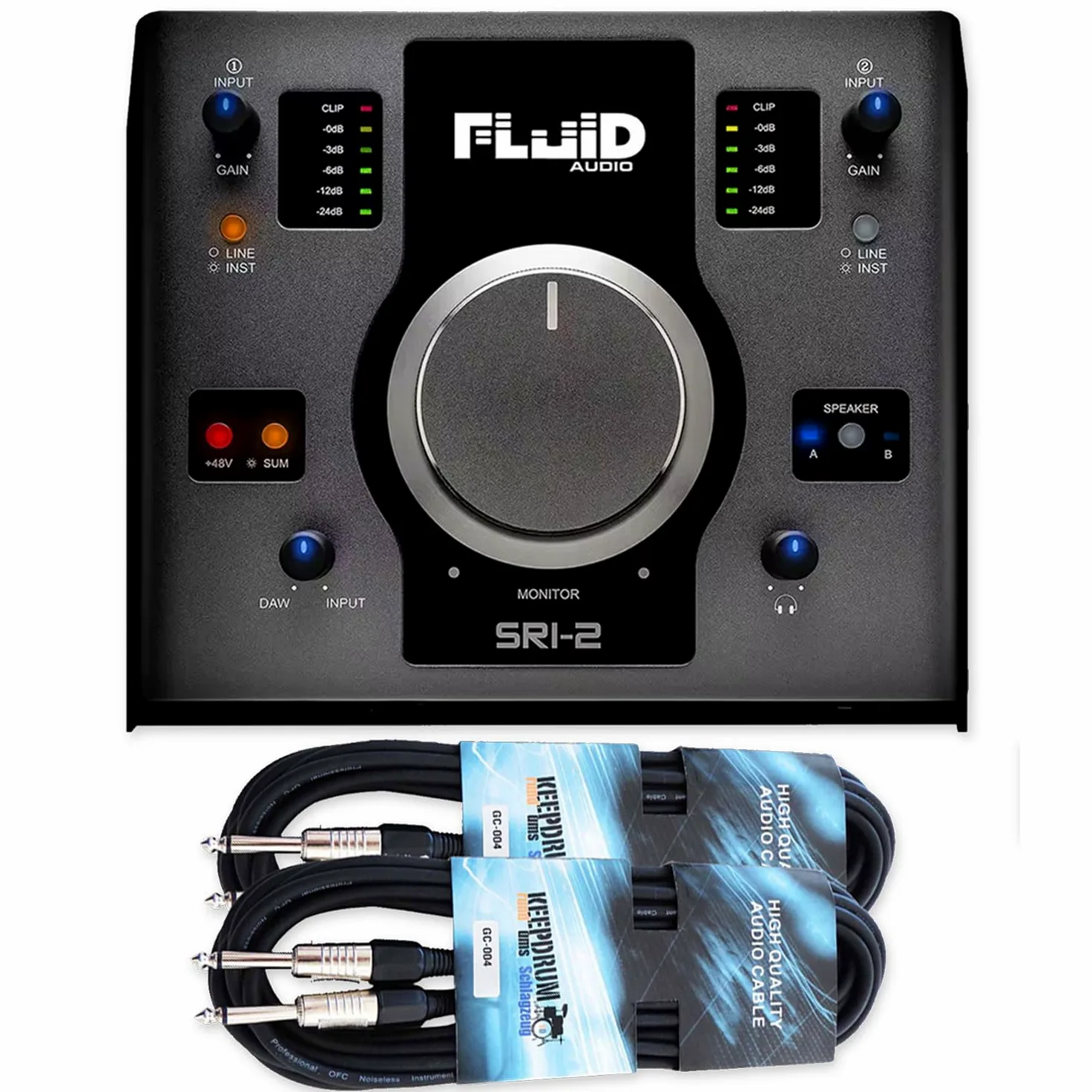 Fluid Audio Interfaccia SRI-2 e controller monitor con cavo keepdrum