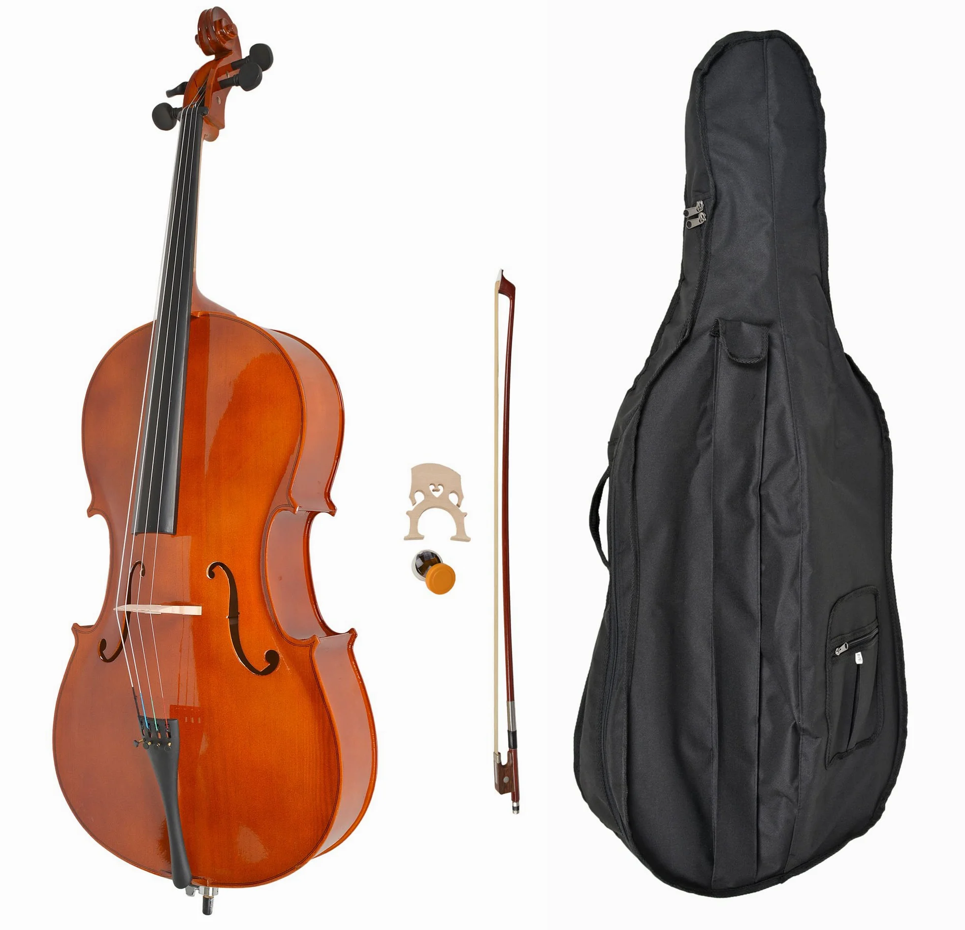 Violoncello classico TS-IDEEN completo di arco, custodia e colofónia. Color legno naturale con finitura lucida. Dimensioni regolari (4/4).