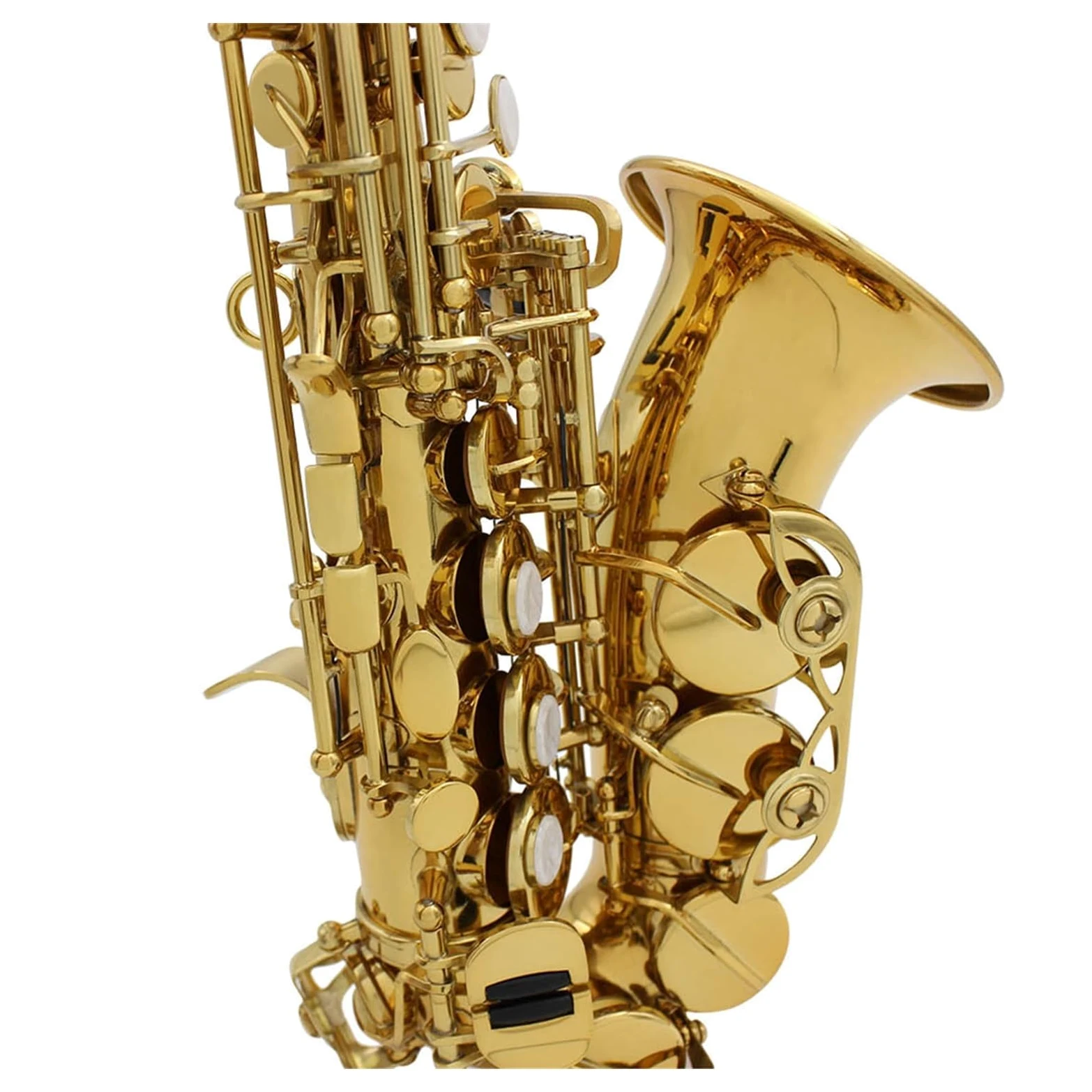 BABYCE Principianti Sassofono Sassofono Soprano Dorato B Flat Sax Soprano Strumento A Fiato Sax Parte per Studenti Principianti