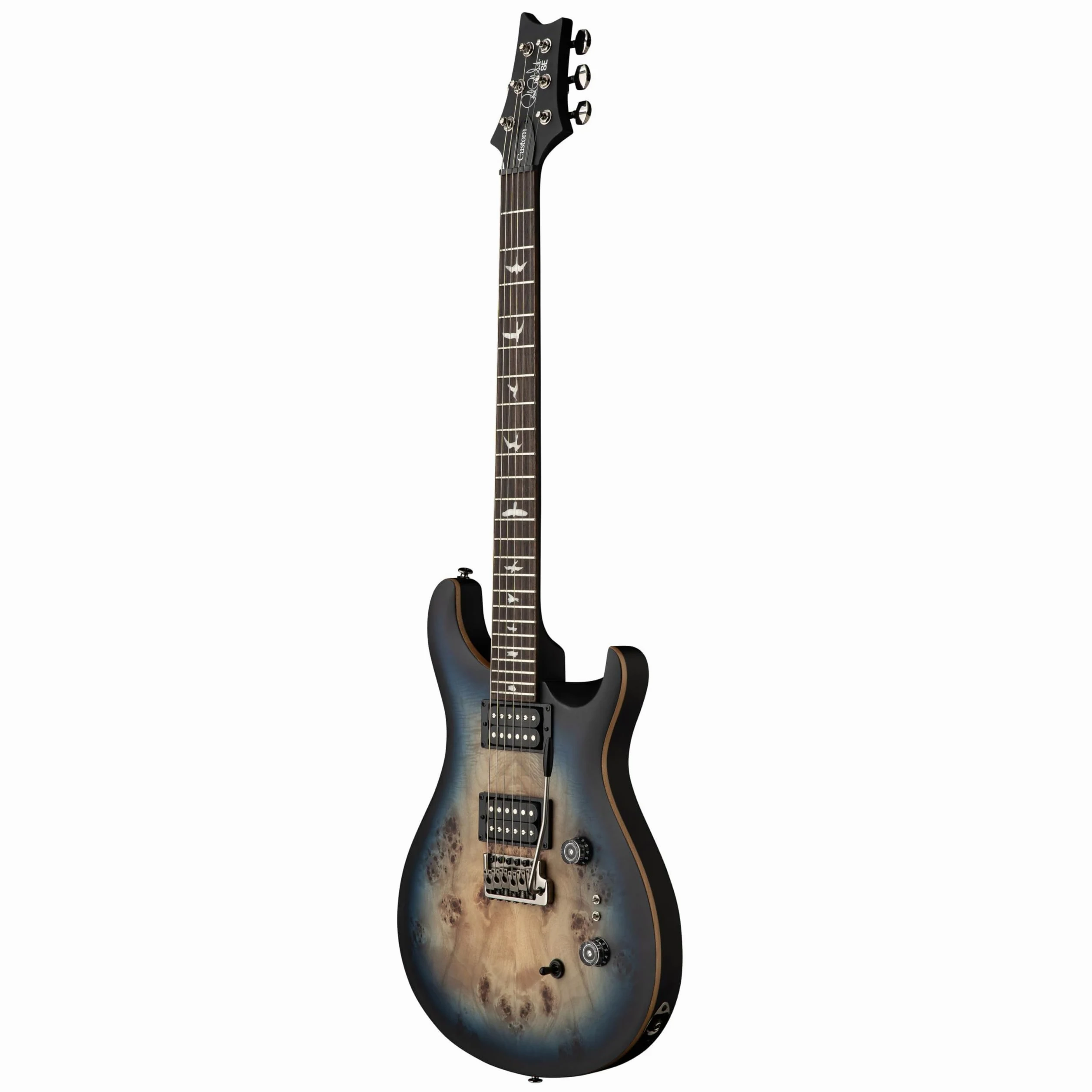 PRS SE Exotic Custom 24-08 Poplar Burl LTD Lake Blue Midnight Burst - Chitarra elettrica