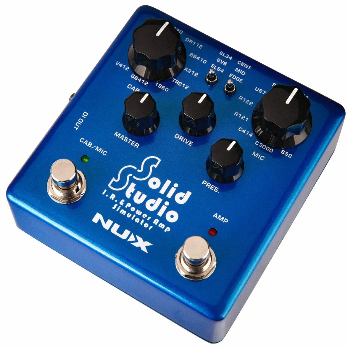 NUX Solid Studio IR Power Amp Simulator IR Loader con built-in Cabinet microfoni e posizioni microfono e amplificatore di potenza simulatore con 3 tubi e controllo amplificatore di potenza