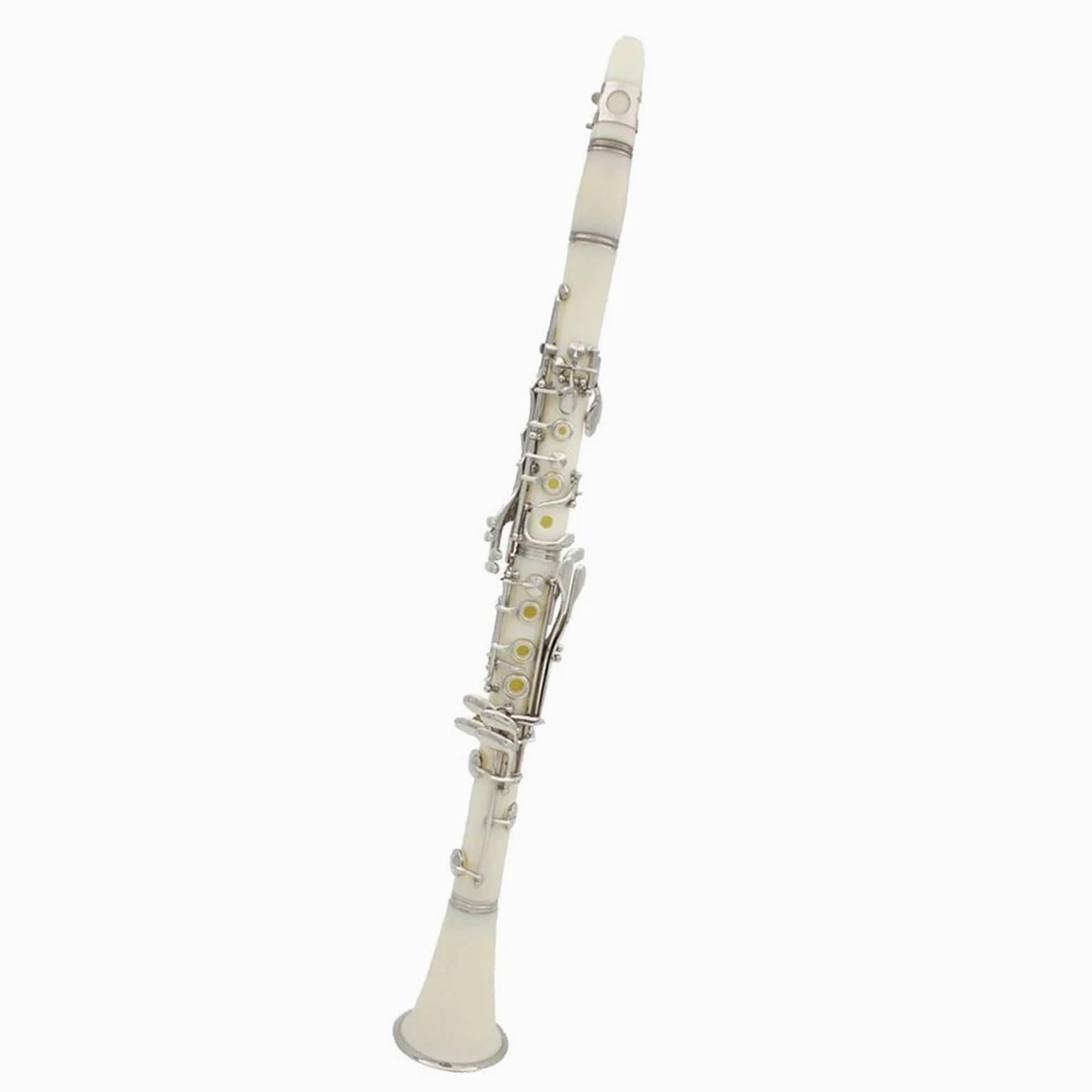 Buffet Clarinetto Sib Clarinetto Professionale Per Esibizioni In Concerto Clarinetto A 17 Tasti Con Kit Per Clarinetto Ance Accessori(White)