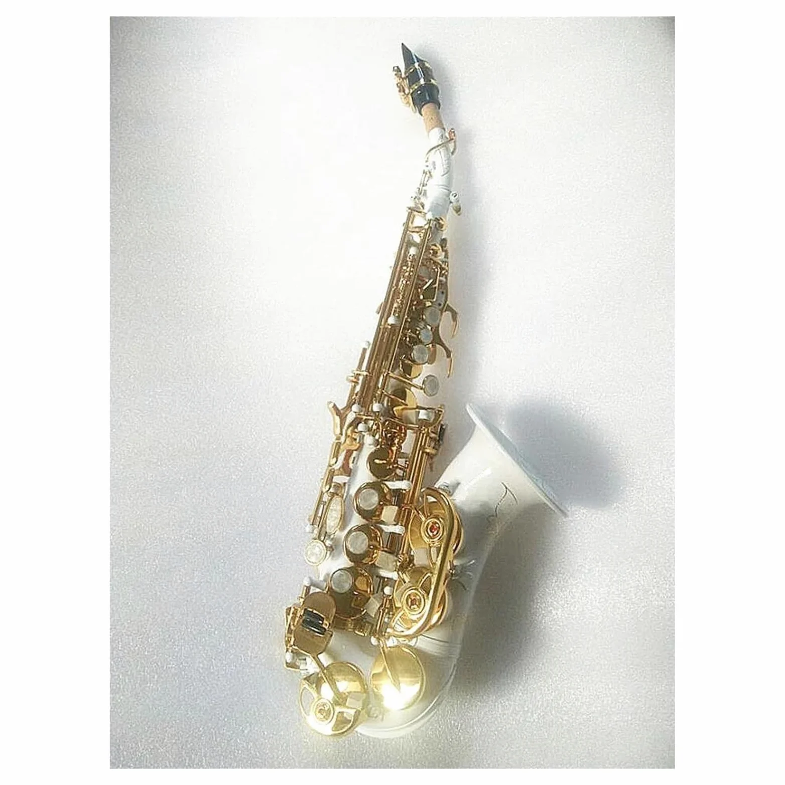 Professionale Sassofono Sassofono Soprano Sassofono Bianco Sax Soprano Curvo Allestimenti Completi