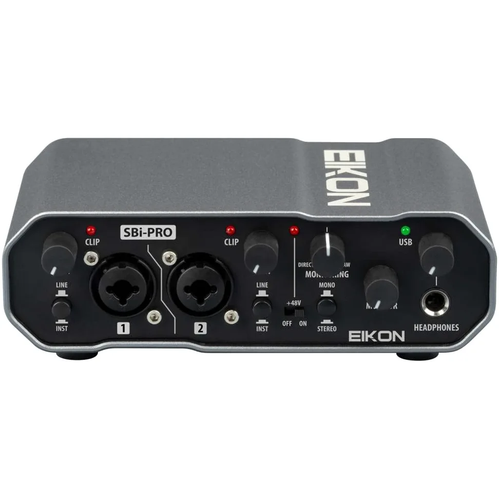 Proel EIKON SBi-PRO - Interfaccia audio USB 2.0 con 2 In & 2 Out, qualità da studio per la registrazione domestica o mobile, lo streaming live o il podcasting