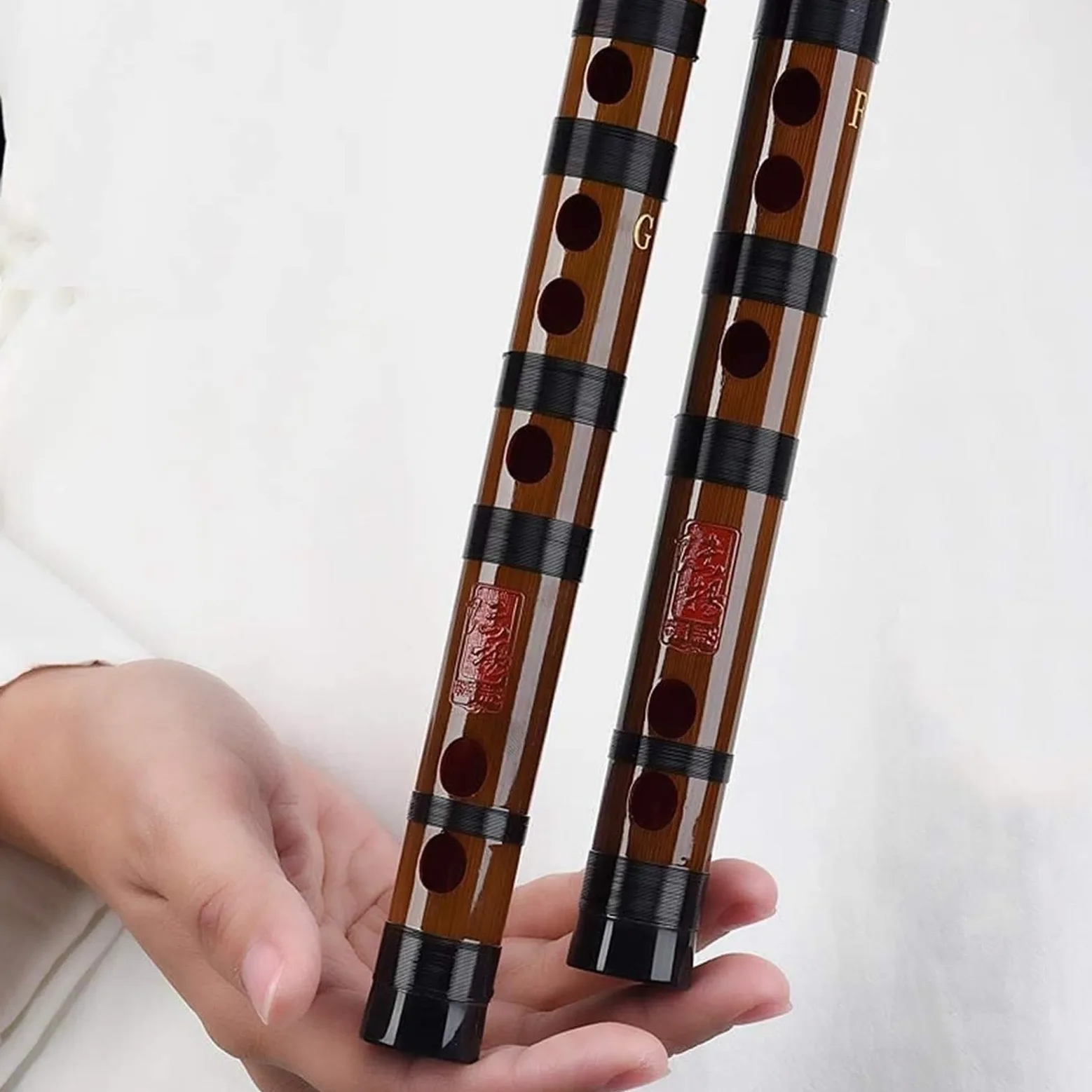 Flauto di bambù che suona flauto basso flauto traverso strumento musicale cinese Dizi Dizi(E)