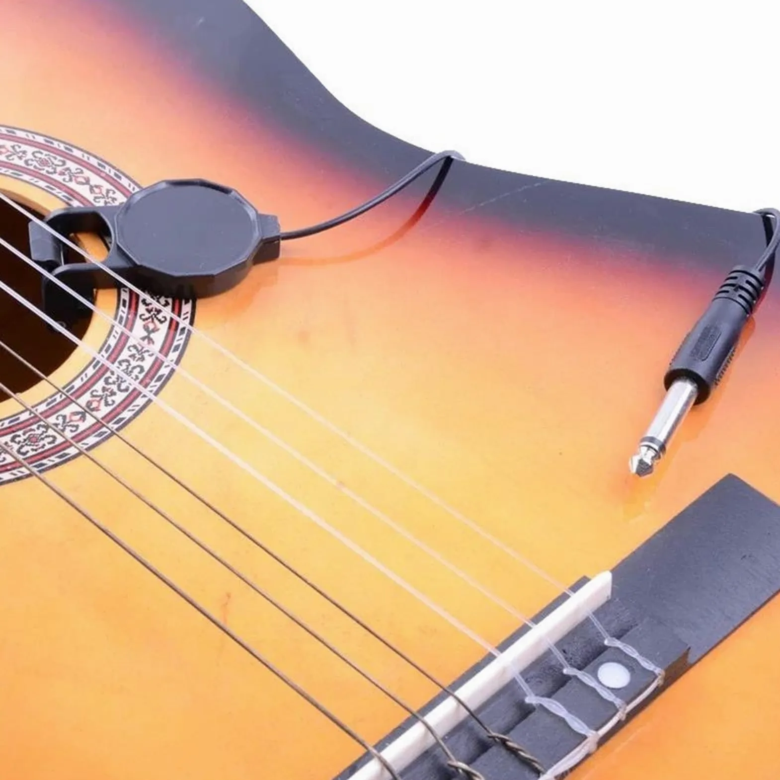 10 Pezzi Clip-on Chitarra Acustica Classica Violino Pickup Buca Con Spina Da 6,35 Mm Pickup Standard