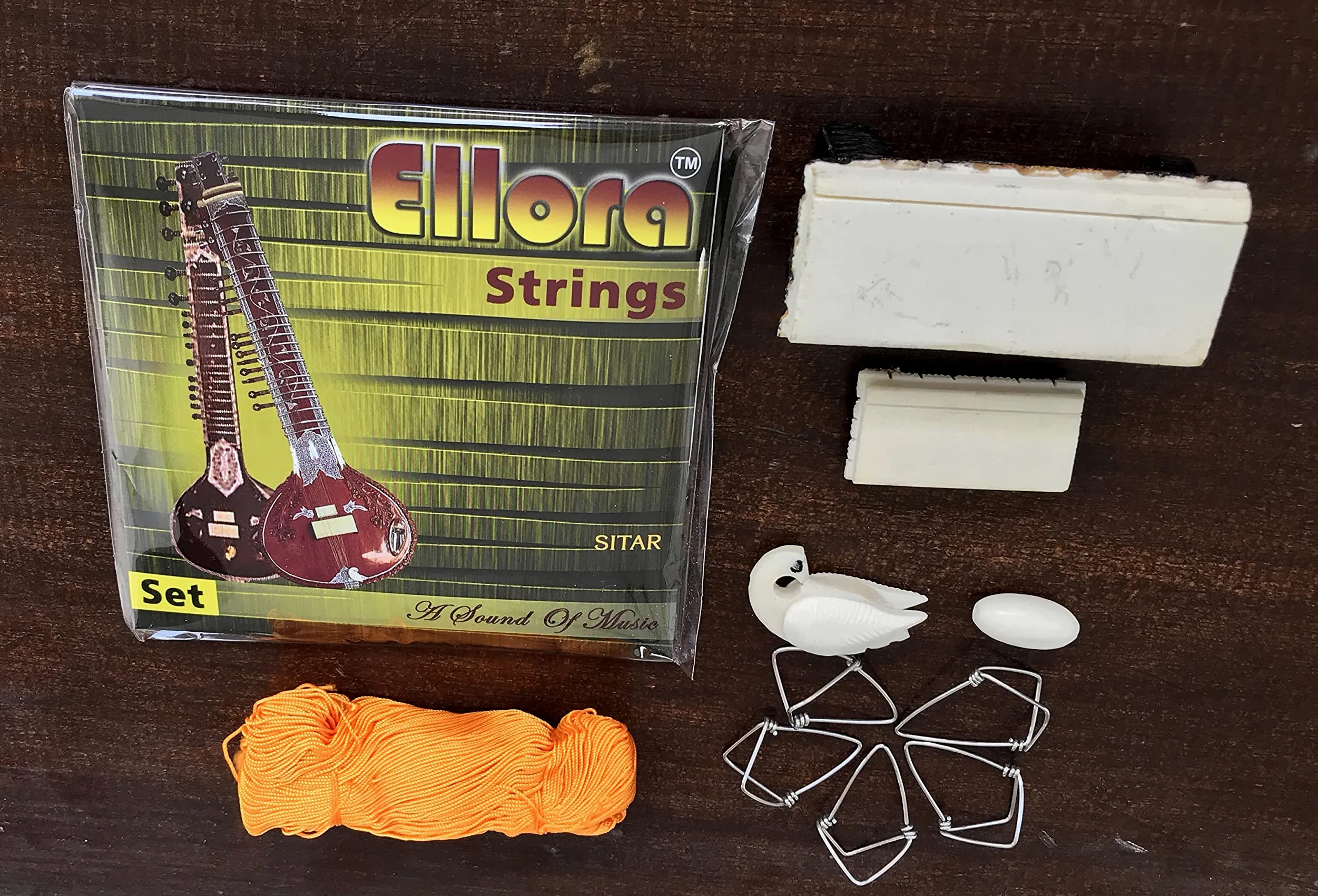 Sitar Accessori Corde Ponte Mizrab filo tuning perline tutto in uno