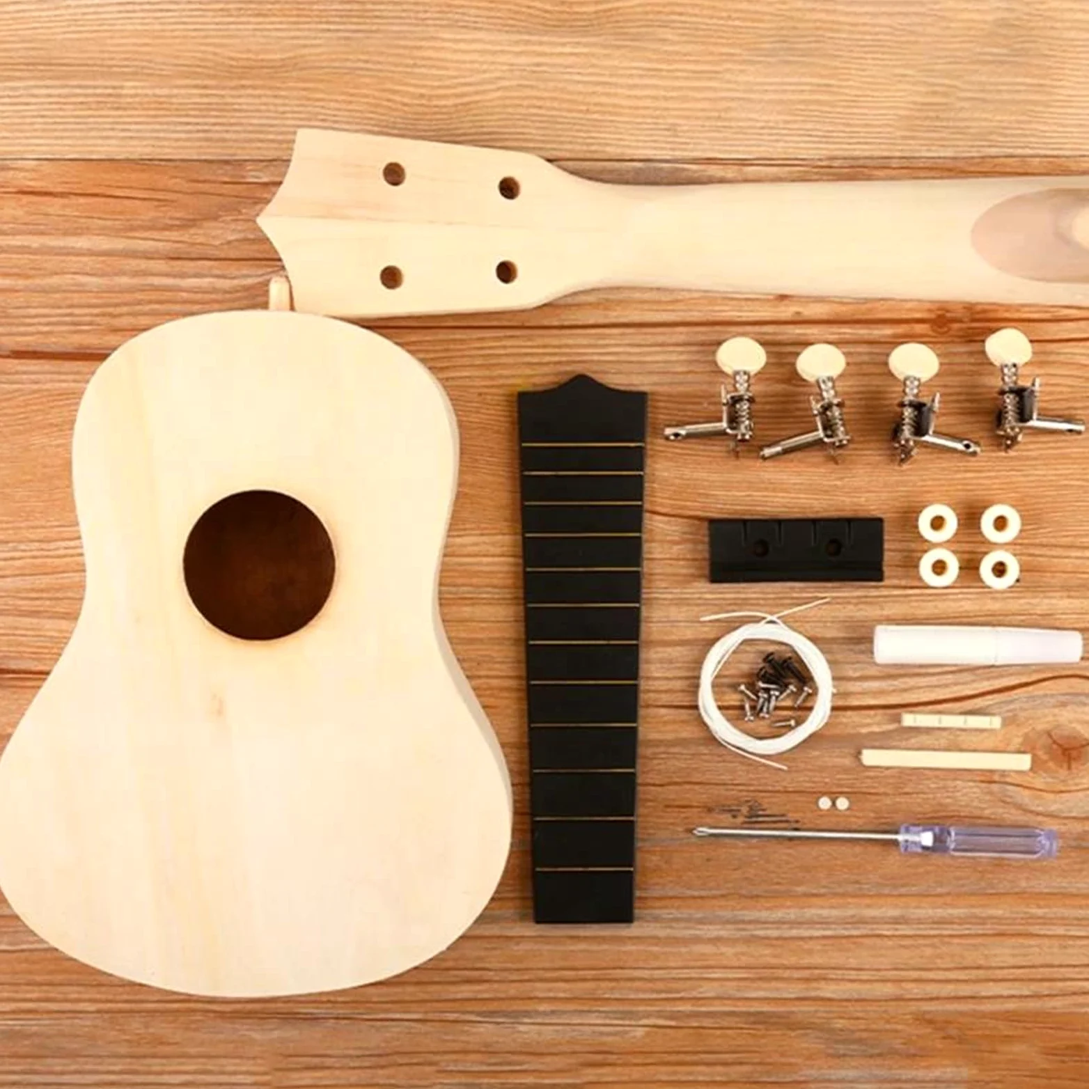 ukulele Kit Fai Da Te Per Ukulele Per Principianti Strumento A Corda Per Ukulele In Legno