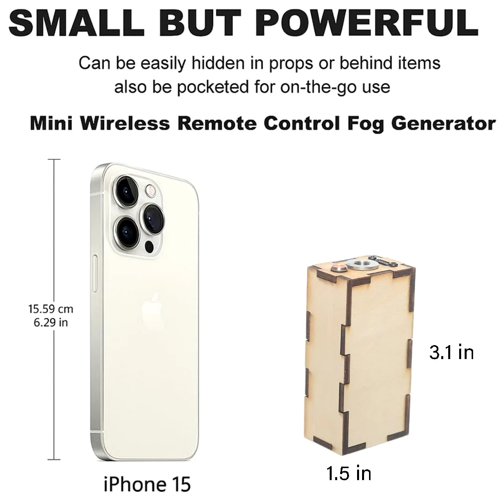 Macchina del Fumo Portatile con Telecomando, Mini Nebbiogeno per Effetti Scenici, Feste, Halloween