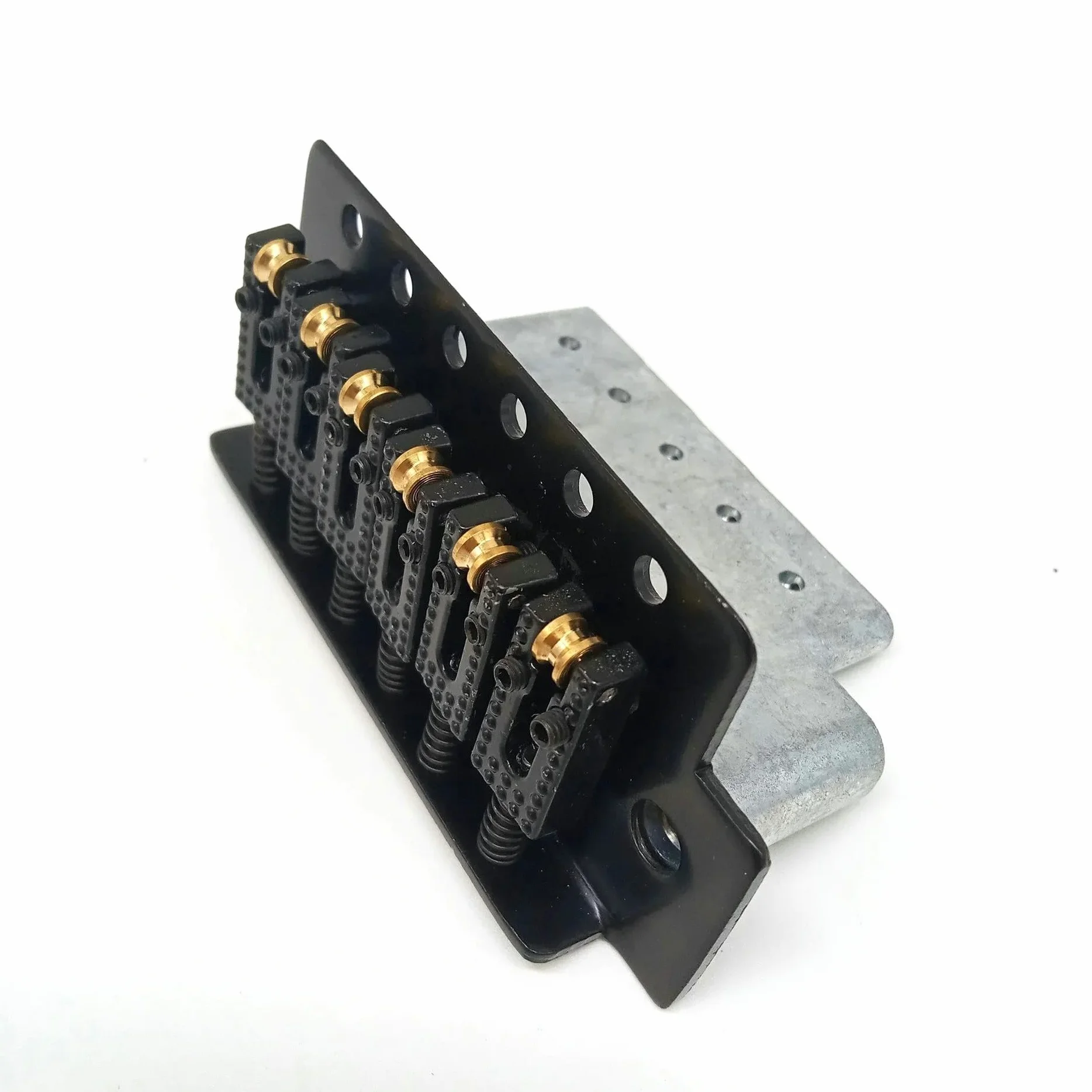 Ponte tremolo a sella piatta a 6 corde per chitarra elettrica FD ST Ricambi e accessori Oro Argento Nero Ponte Chitarra Acustica Generico(Black)