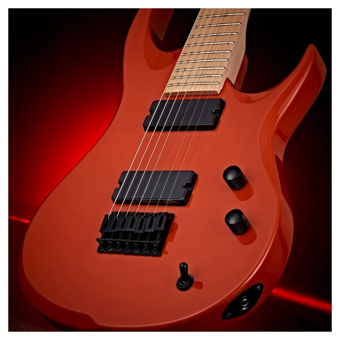 Chitarra elettrica a 7 corde lunghezza scala 27", 529 di G4M, Marmalade | 7 Corde con Scala 27", Humbucker Ceramici per un Tono Aggressivo, Capotasto Graphtech Nubone, Ponticello Fisso, Manico C