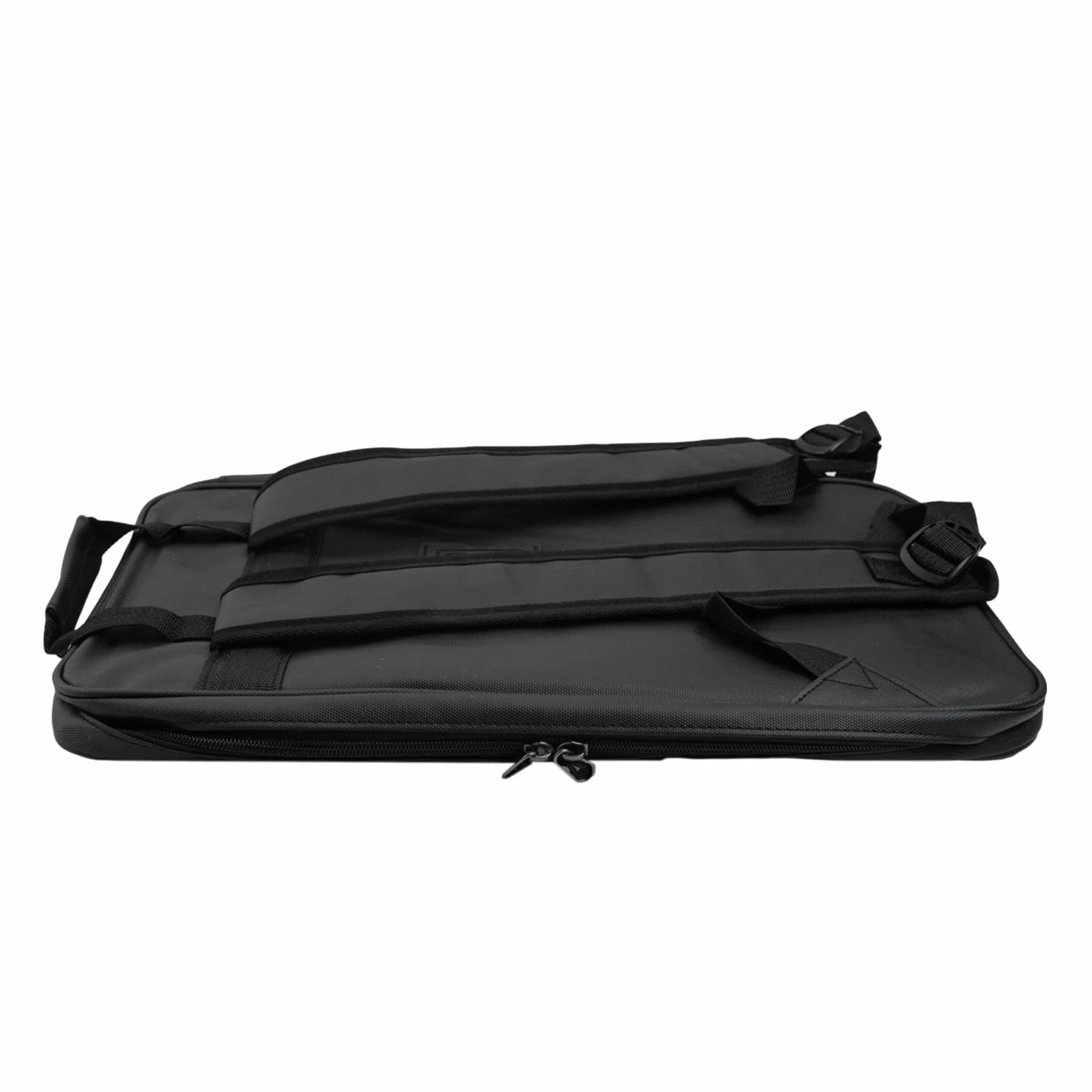 Zaino per bacchette da batteria, custodia imbottita in tessuto Oxford con doppio scomparto per batteria, spartiti e accessori, nero, 45 x 26 x 4 cm