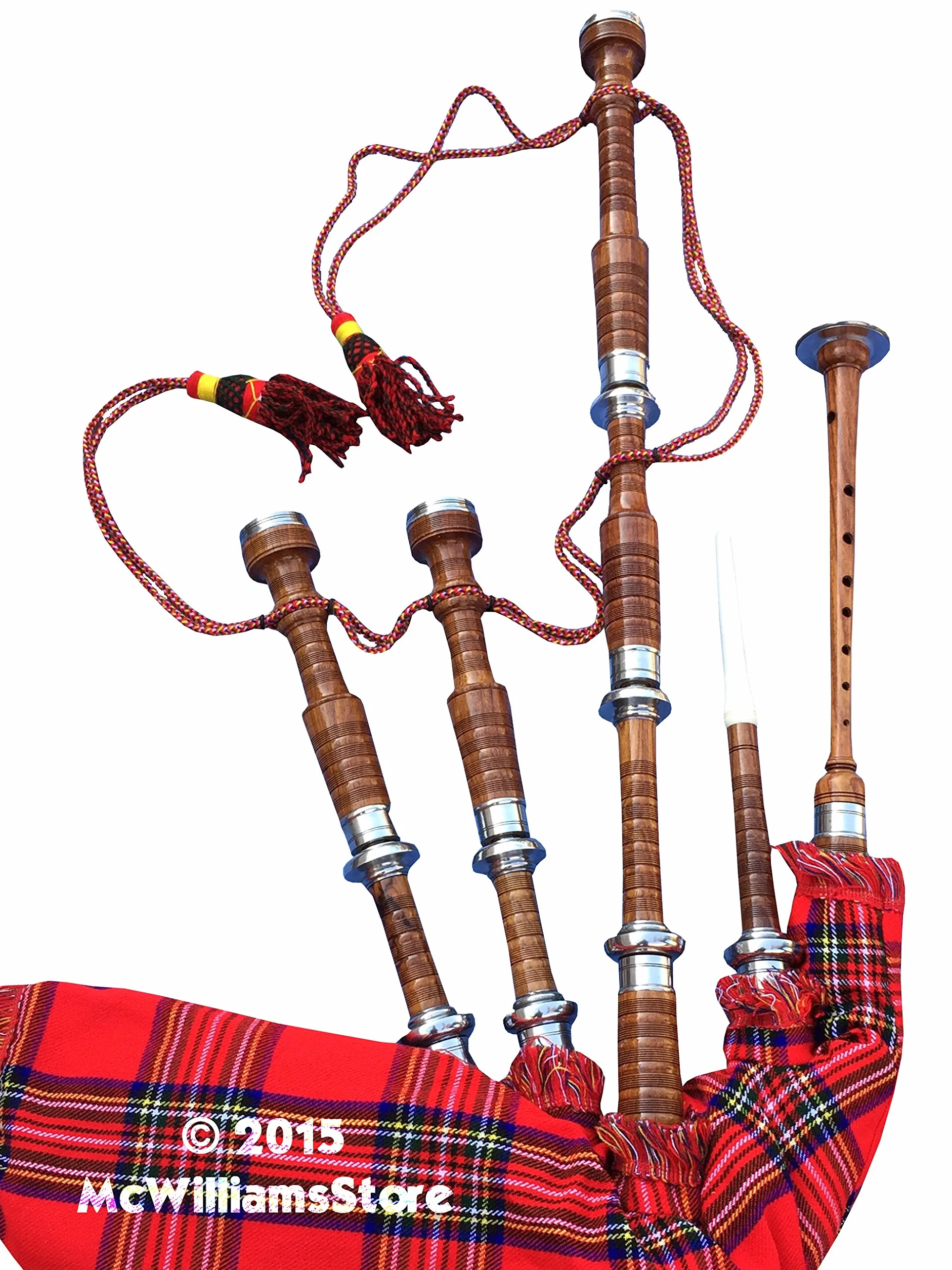 Mcwilliams professionale Scottish Highland Bagpipe Fns mounts Royal Stewart tartan e borsa