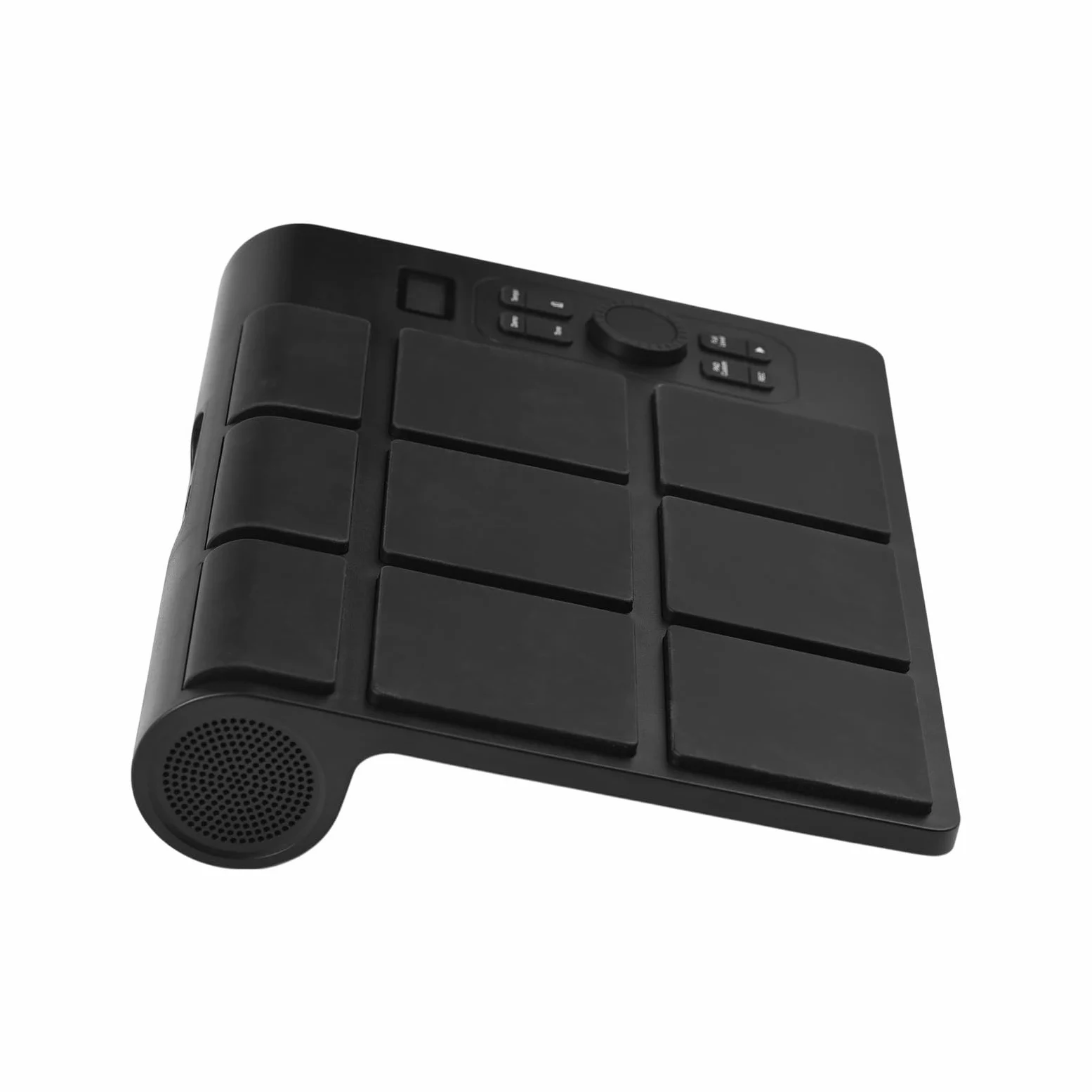 Batteria digitale portatile Batteria elettronica da tavolo Set di 9 pastiglie con 2 pedali 16 suoni di batteria Sensibilità regolabile Display LCD BT MIDI Connettività USB per pratica domestica Silent