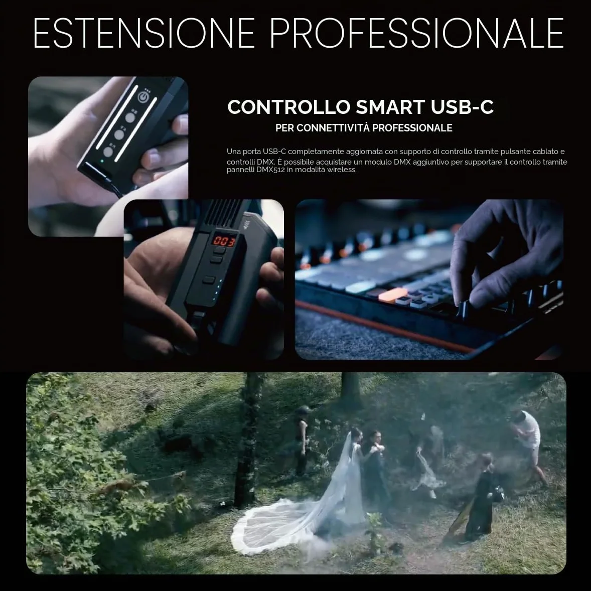 SmokeNINJA Pro - Macchina per fumo portatile portatile con telecomando senza fili (HAZER KIT), nebbia innocua, per eventi all'aperto, feste, effetti palcoscenici, Halloween